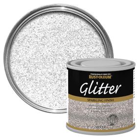 Rust-Oleum Silver glitter effect Gloss Multi-surface Special effect paint, 125ml