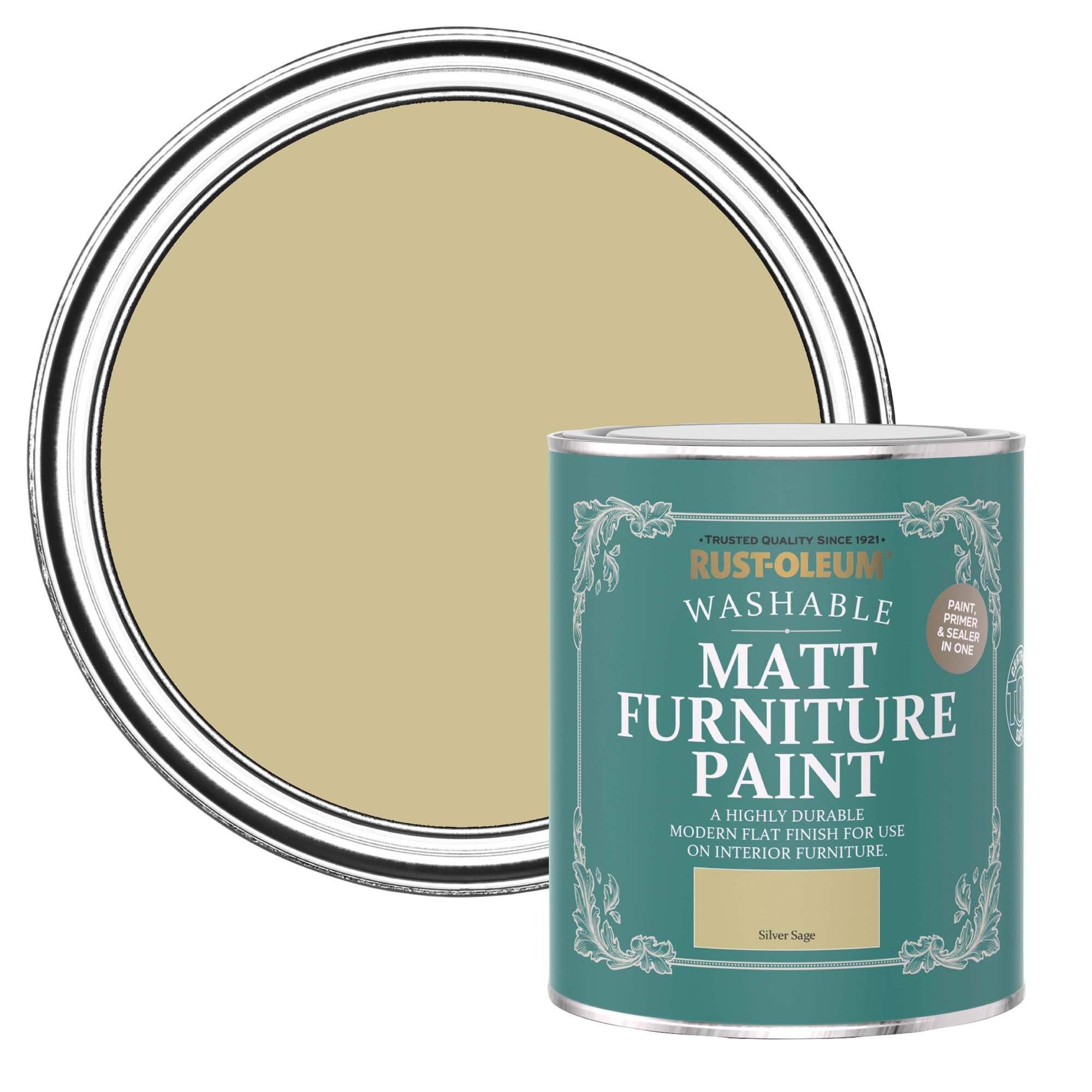 Rust-Oleum Silver Sage Matt Multi-room Furniture paint, 750ml