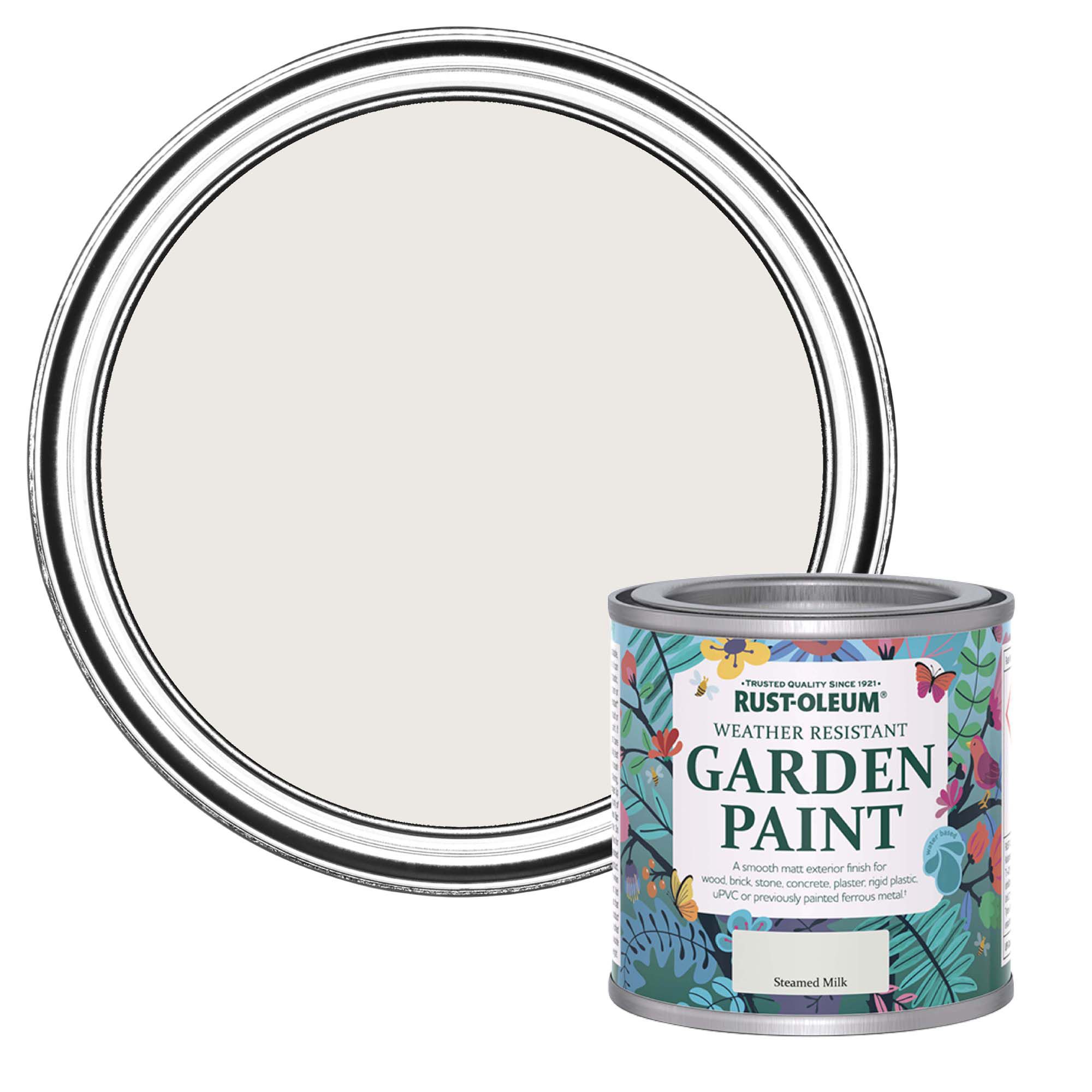 Rust-Oleum Steamed Milk Matt Multi-surface Exterior Topcoat Paint, 125ml Tin