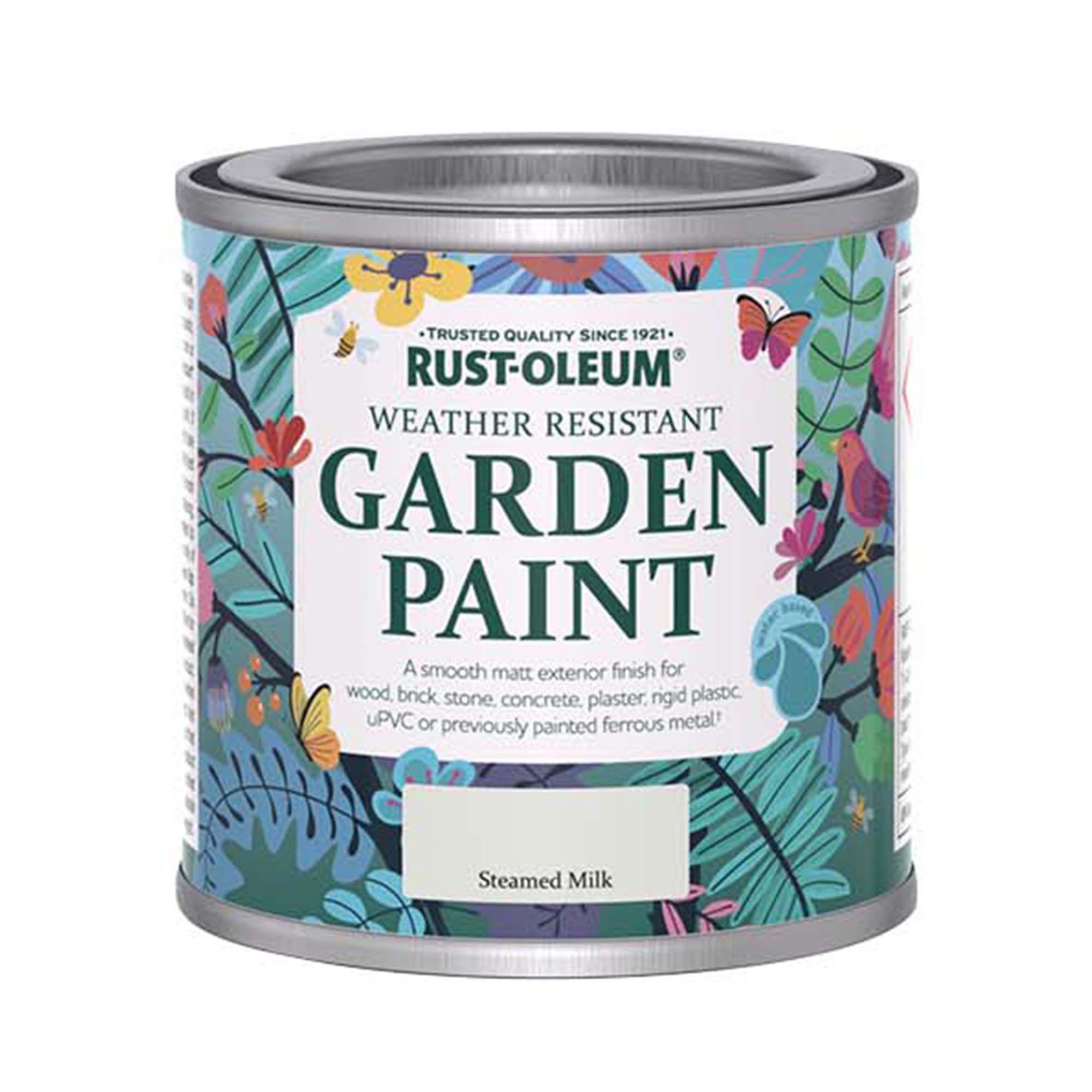 Rust-Oleum Steamed Milk Matt Multi-surface Exterior Topcoat Paint, 125ml Tin
