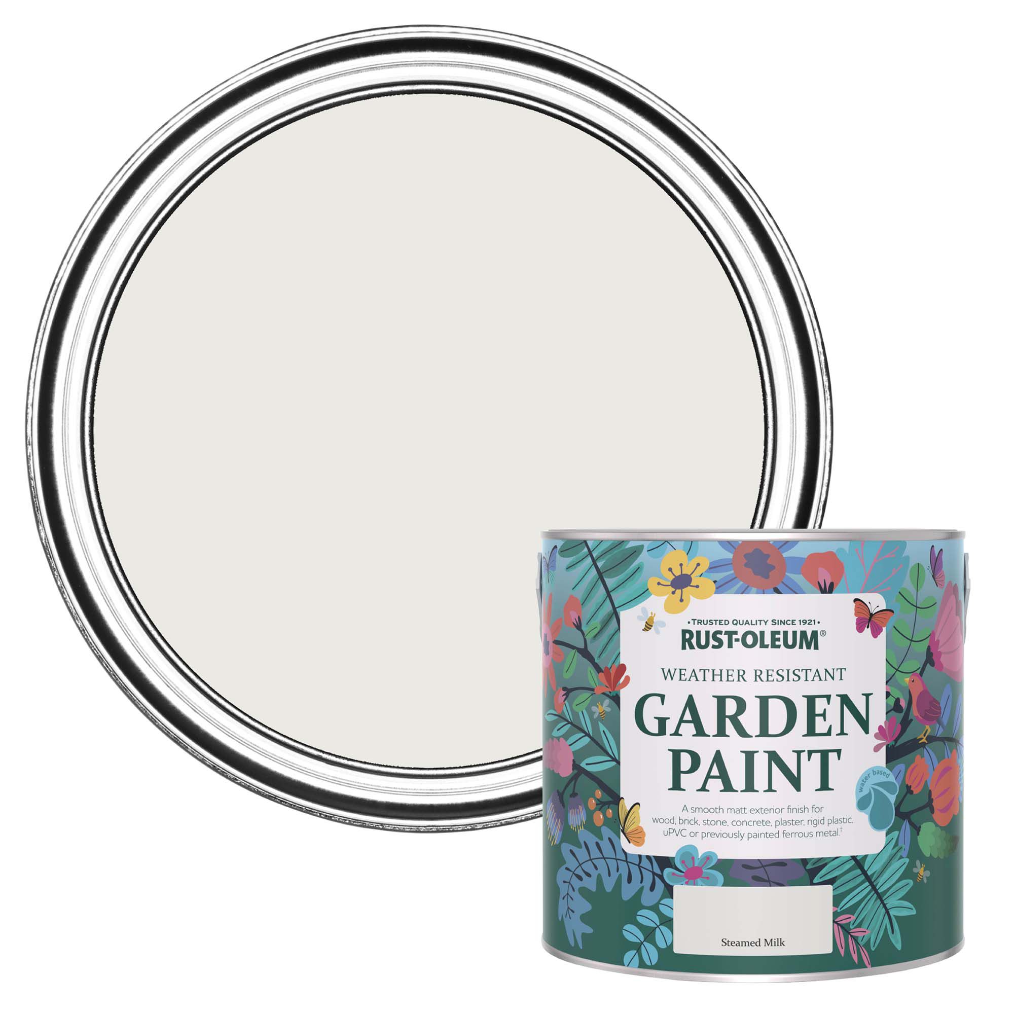 Rust-Oleum Steamed Milk Matt Multi-surface Exterior Topcoat Paint, 2.5L Tin