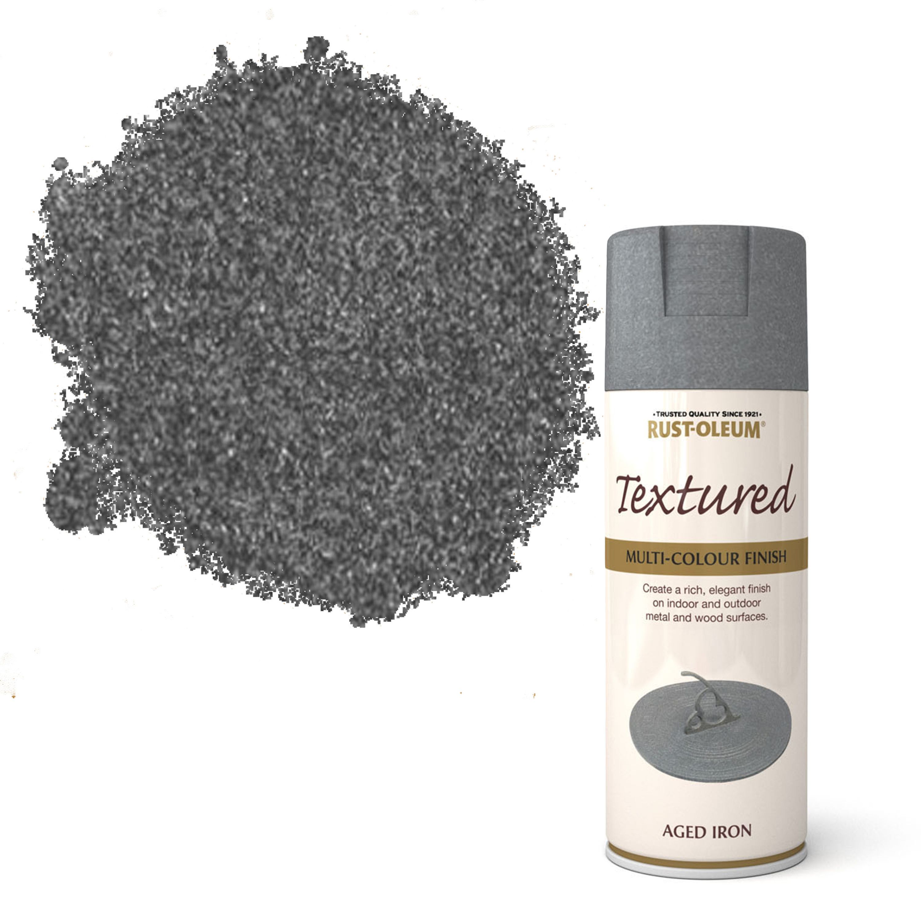 Rust Oleum Stone Aged Iron Textured Effect Multi Surface Spray Paint 400ml Diy At B Q