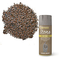 Rust-Oleum Stone Mineral brown Textured effect Multi-surface Spray paint, 400ml