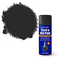 Rust-Oleum Stove & BBQ Black Matt Multi-surface Spray paint, 400ml