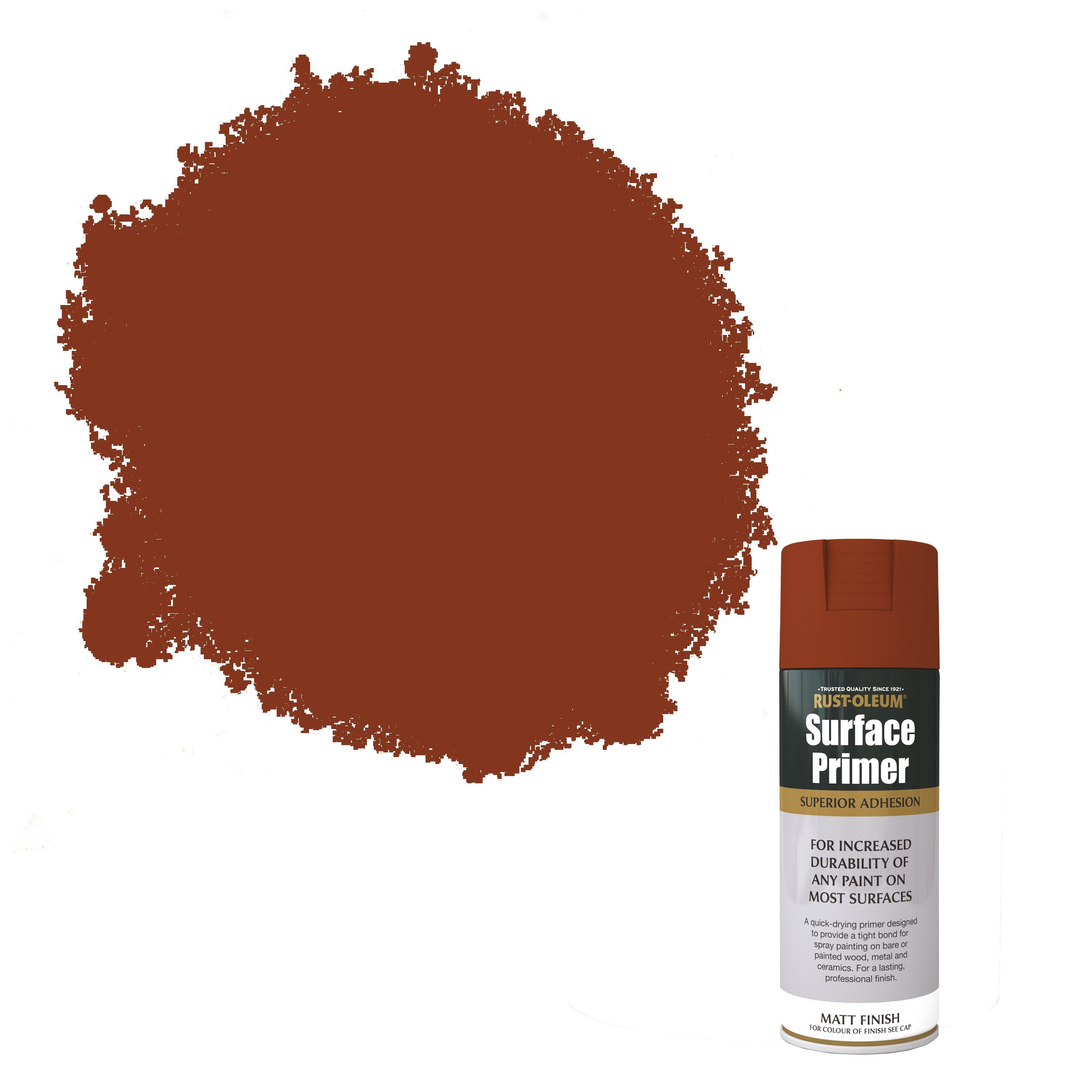 Rust Oleum Surface primer Red Matt Multi surface Primer Spray paint 400ml
