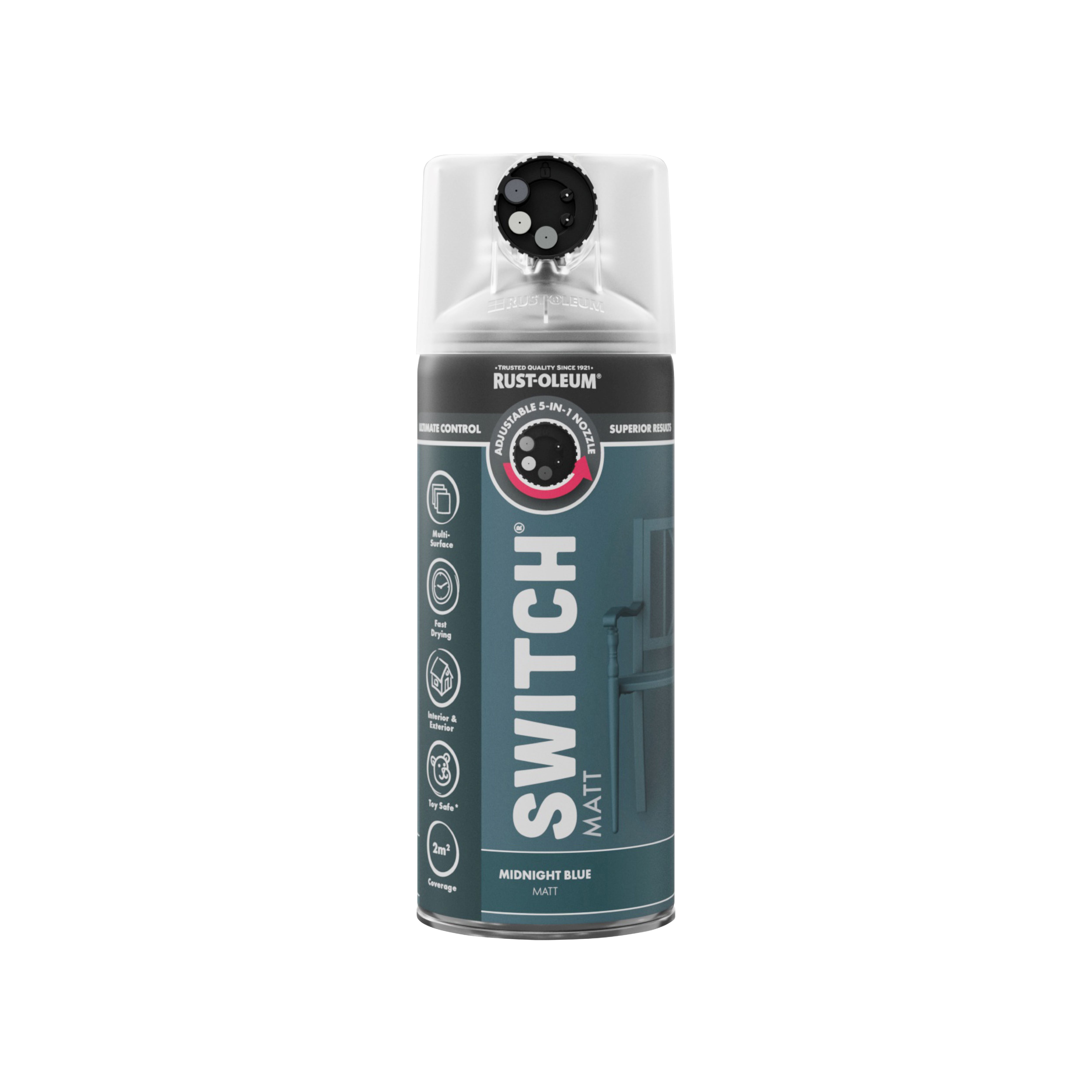 Rust-Oleum Switch Midnight Blue Matt Multi-surface Topcoat Decorative spray paint, 400ml