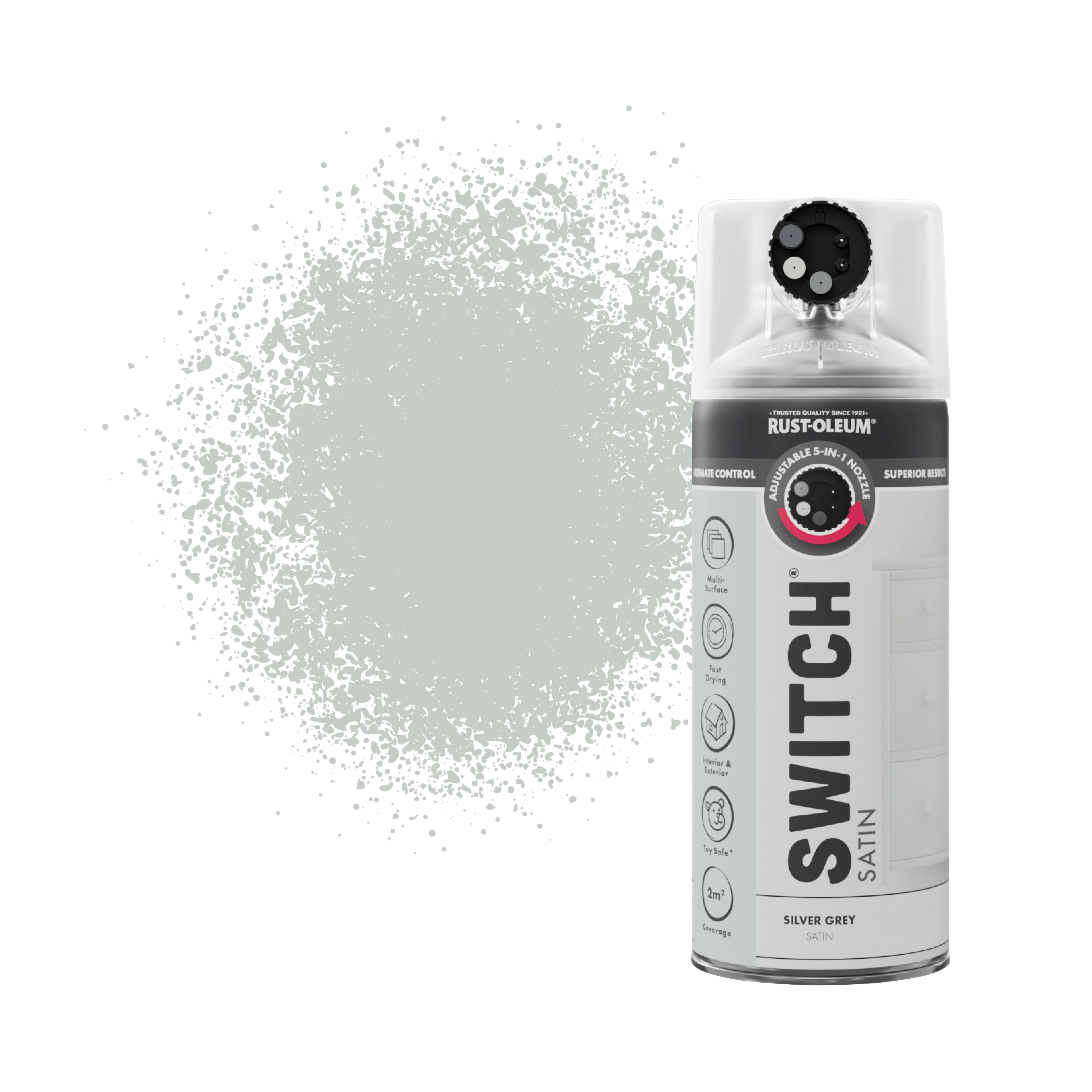 Rust-Oleum Switch Silver Grey Satin Multi-surface Topcoat