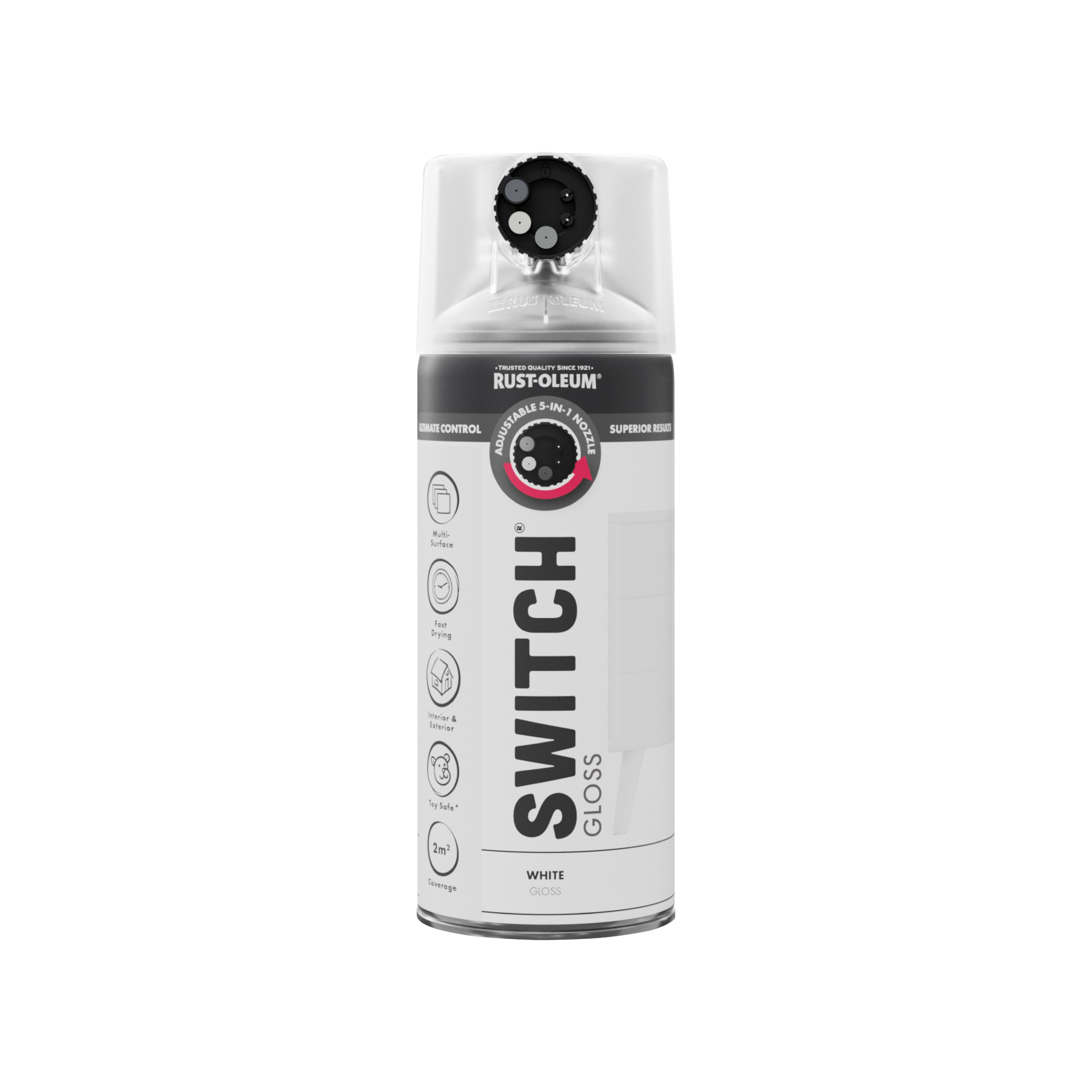 Rust-Oleum Switch White Gloss Multi-surface Topcoat Decorative spray paint, 400ml