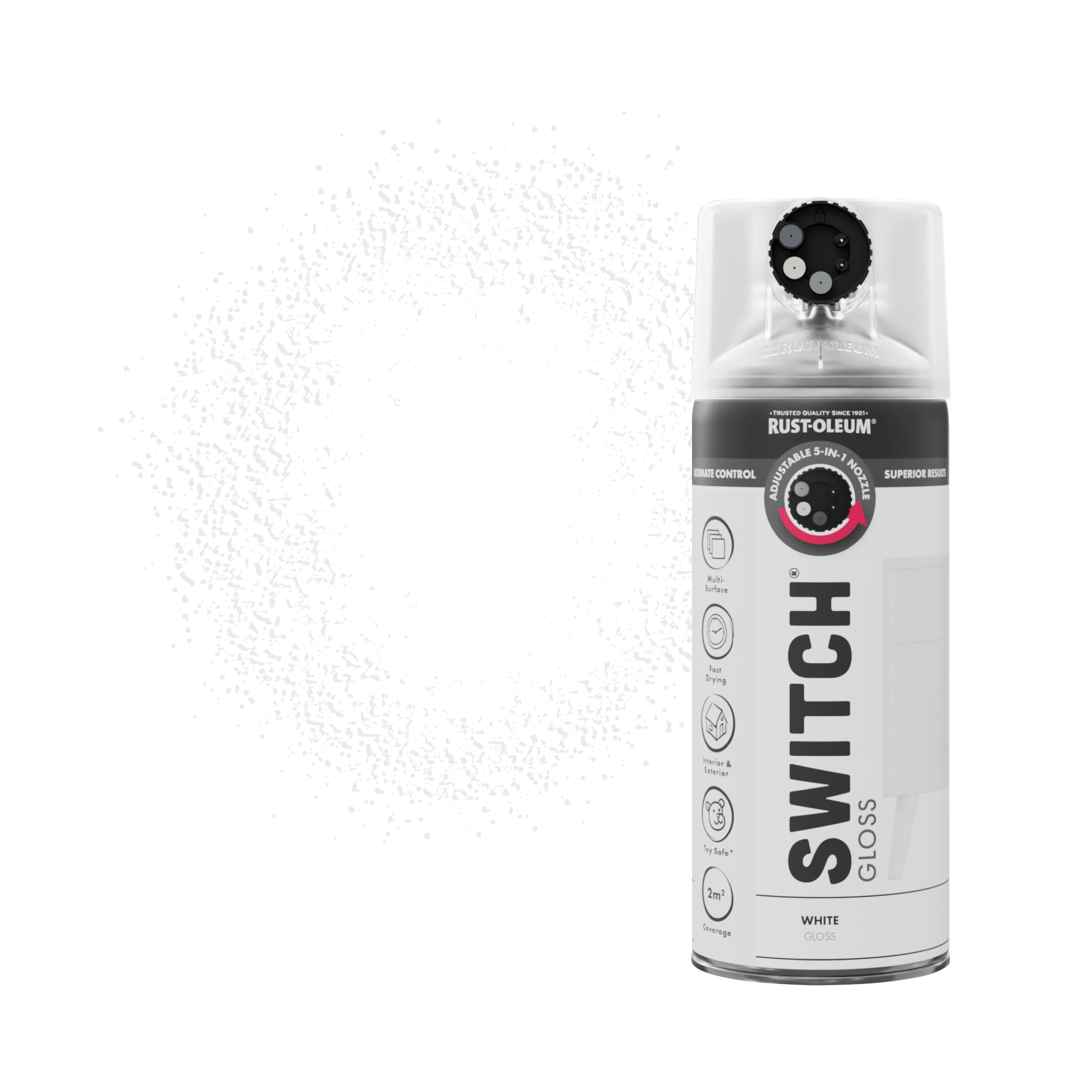 Rust-Oleum Switch White Gloss Multi-surface Topcoat Decorative spray paint, 400ml