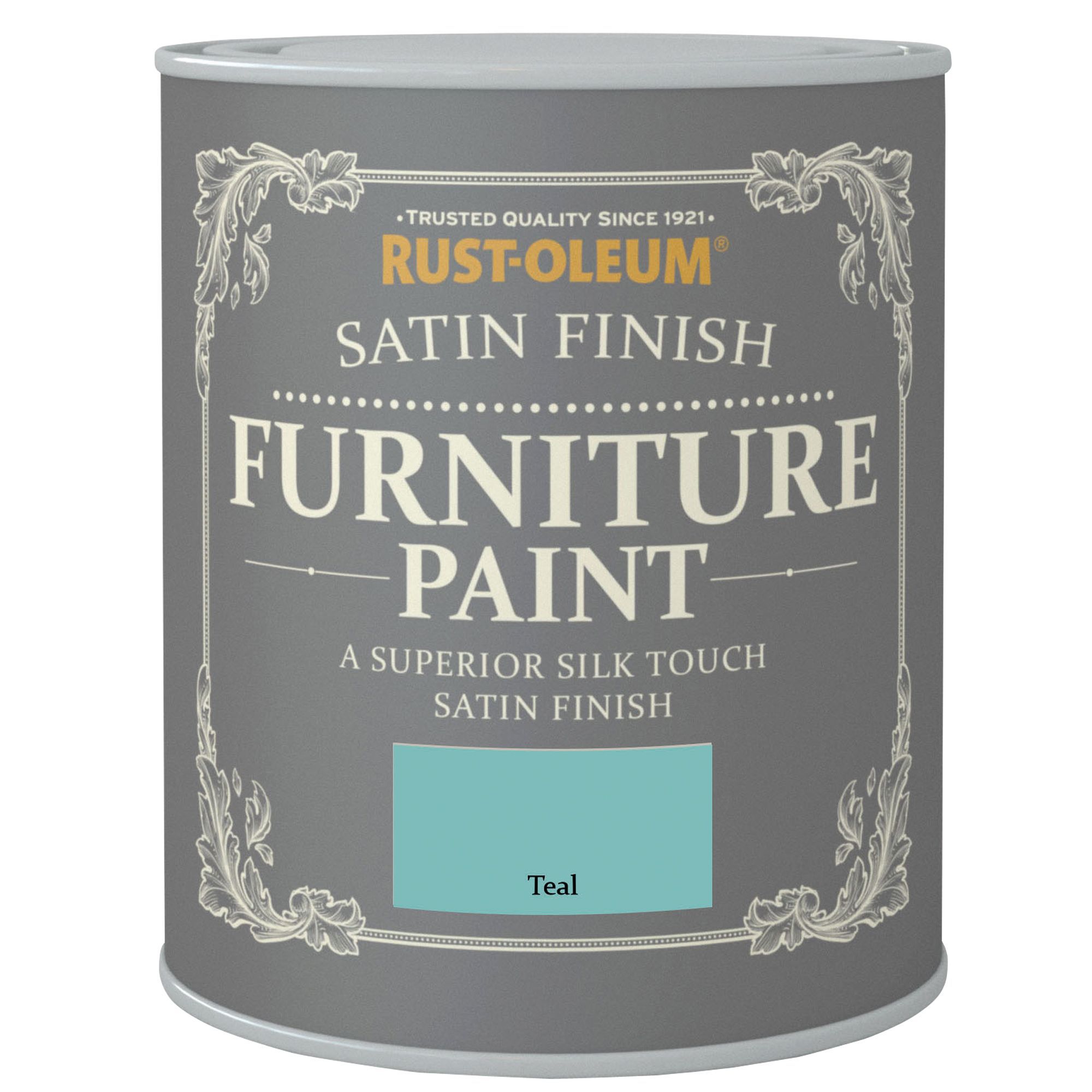 RustOleum Teal Satinwood Furniture paint, 125ml DIY at B&Q