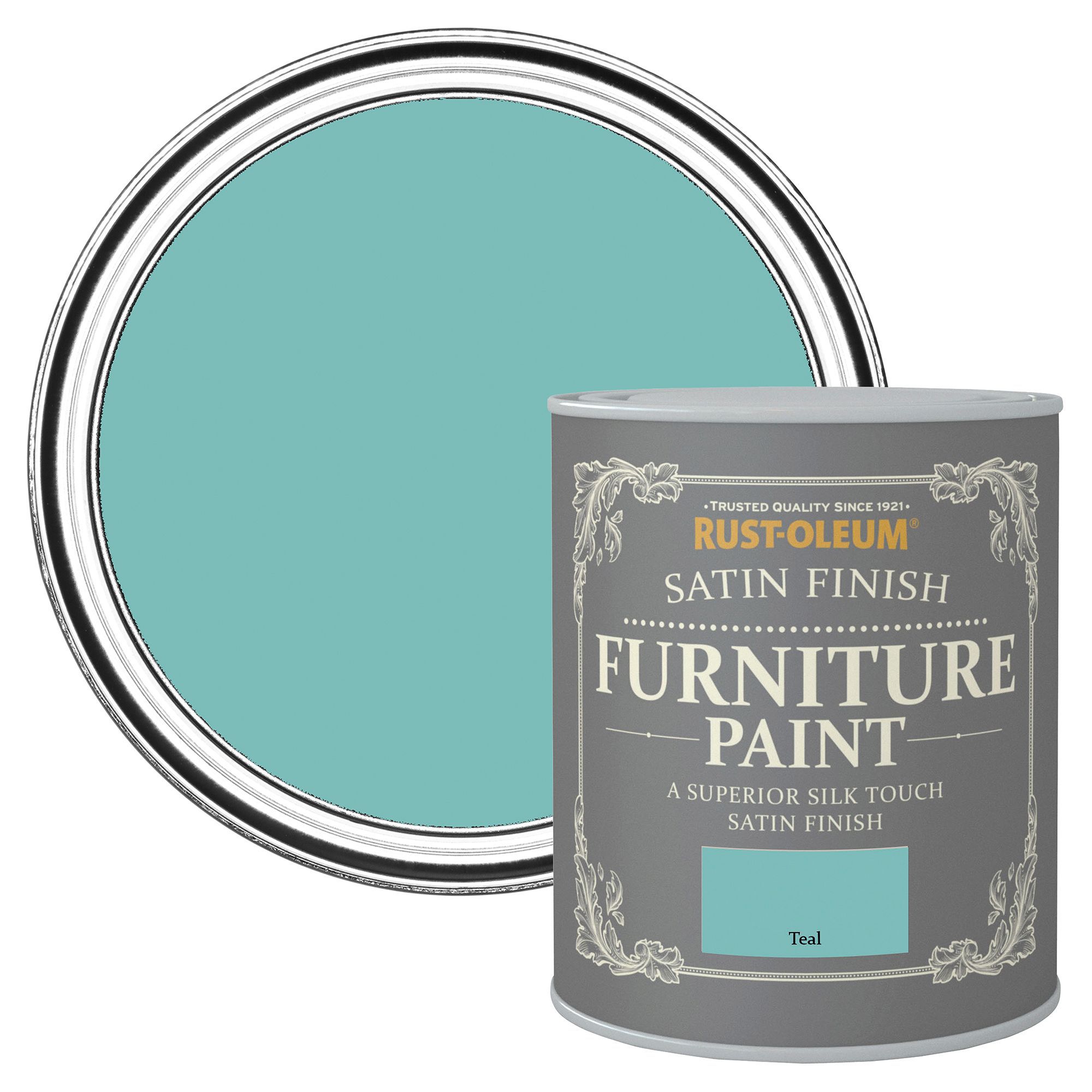 Rust-Oleum Teal Satinwood Furniture paint, 125ml