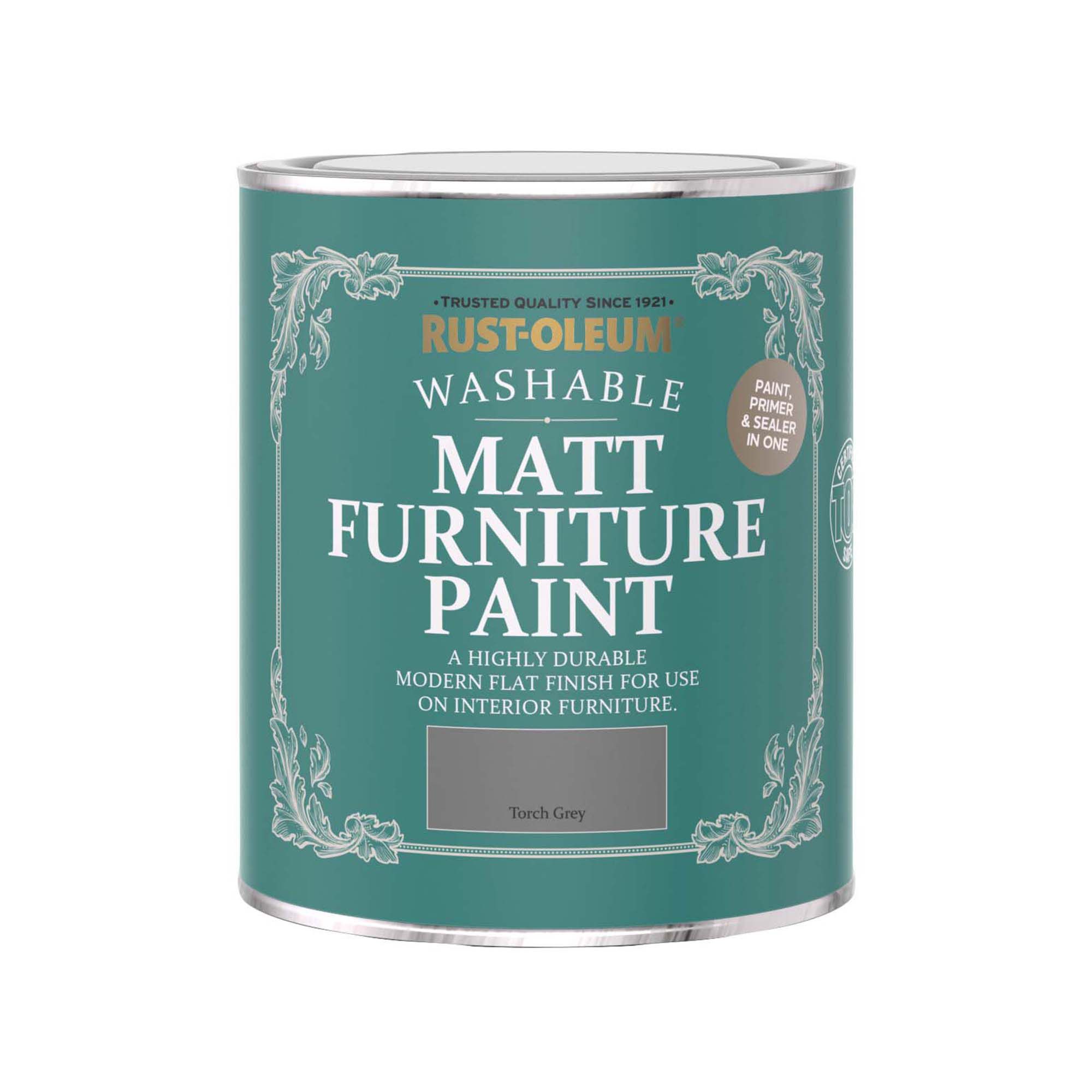 Rust-Oleum Torch Grey Matt Furniture paint, 750ml