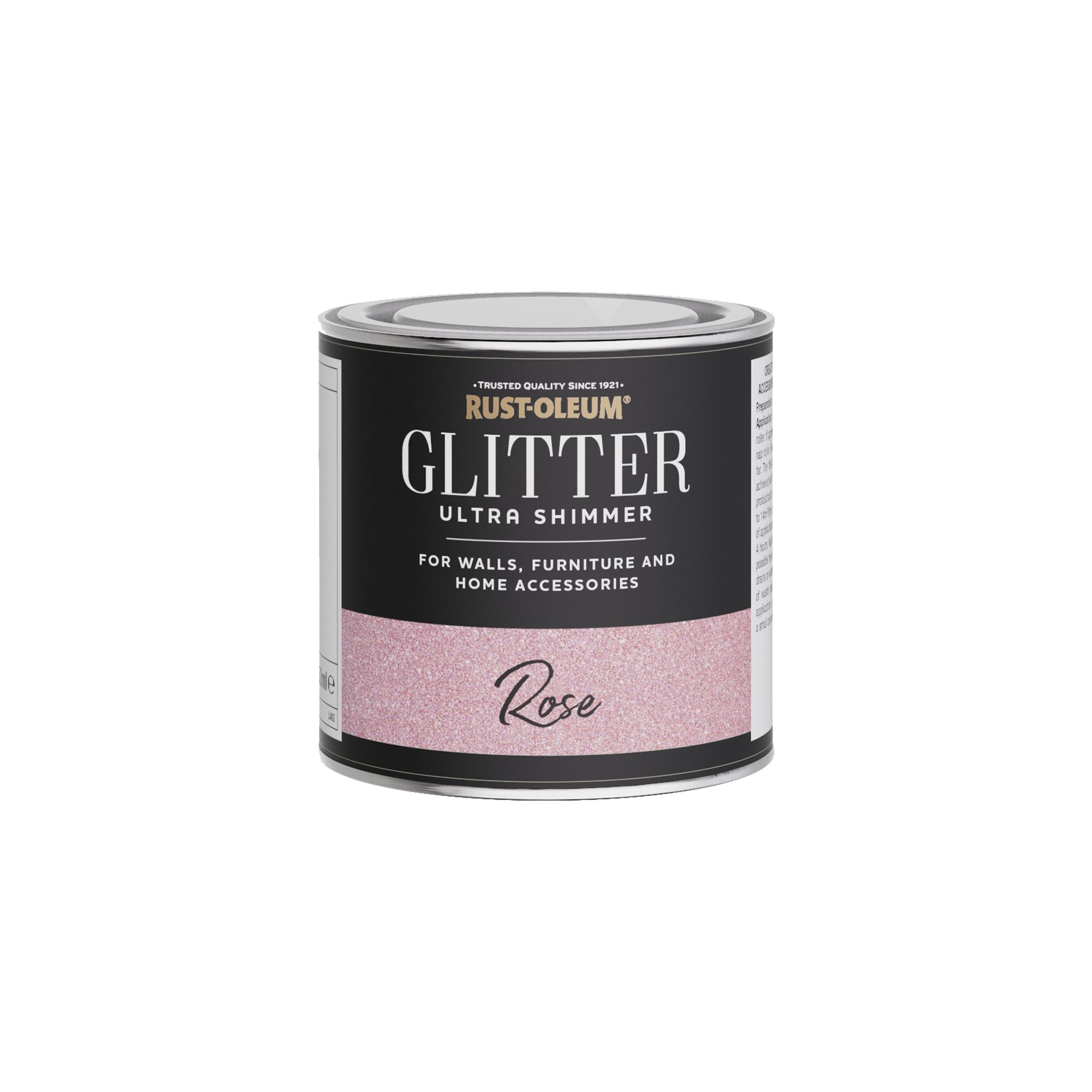 Rust-Oleum Ultra Shimmer Rose Glitter effect Mid sheen Multi-surface Topcoat Paint glitter, 250ml