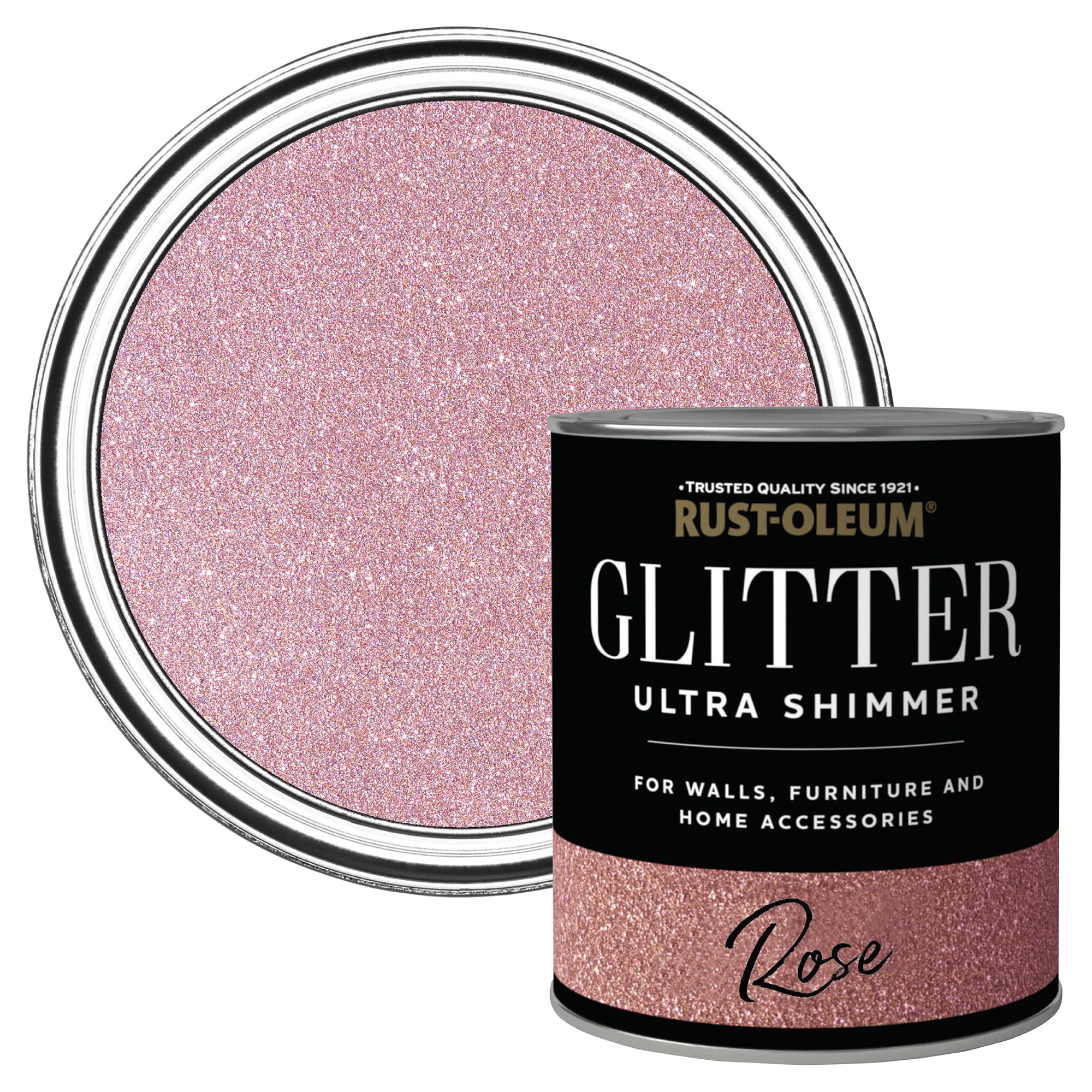 Rose Pink Paint Glitter