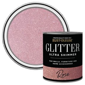 Rust-Oleum Ultra Shimmer Rose Glitter effect Mid sheen Multi-surface Topcoat Paint glitter, 750ml