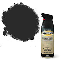 Rust-Oleum Universal Black Hammered effect Multi-surface Spray paint, 400ml