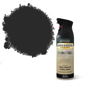 Rust-Oleum Universal Black Hammered effect Multi-surface Spray paint, 400ml