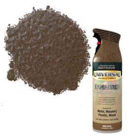 Rust-Oleum Universal Brown Hammered effect Multi-surface Spray paint, 400ml