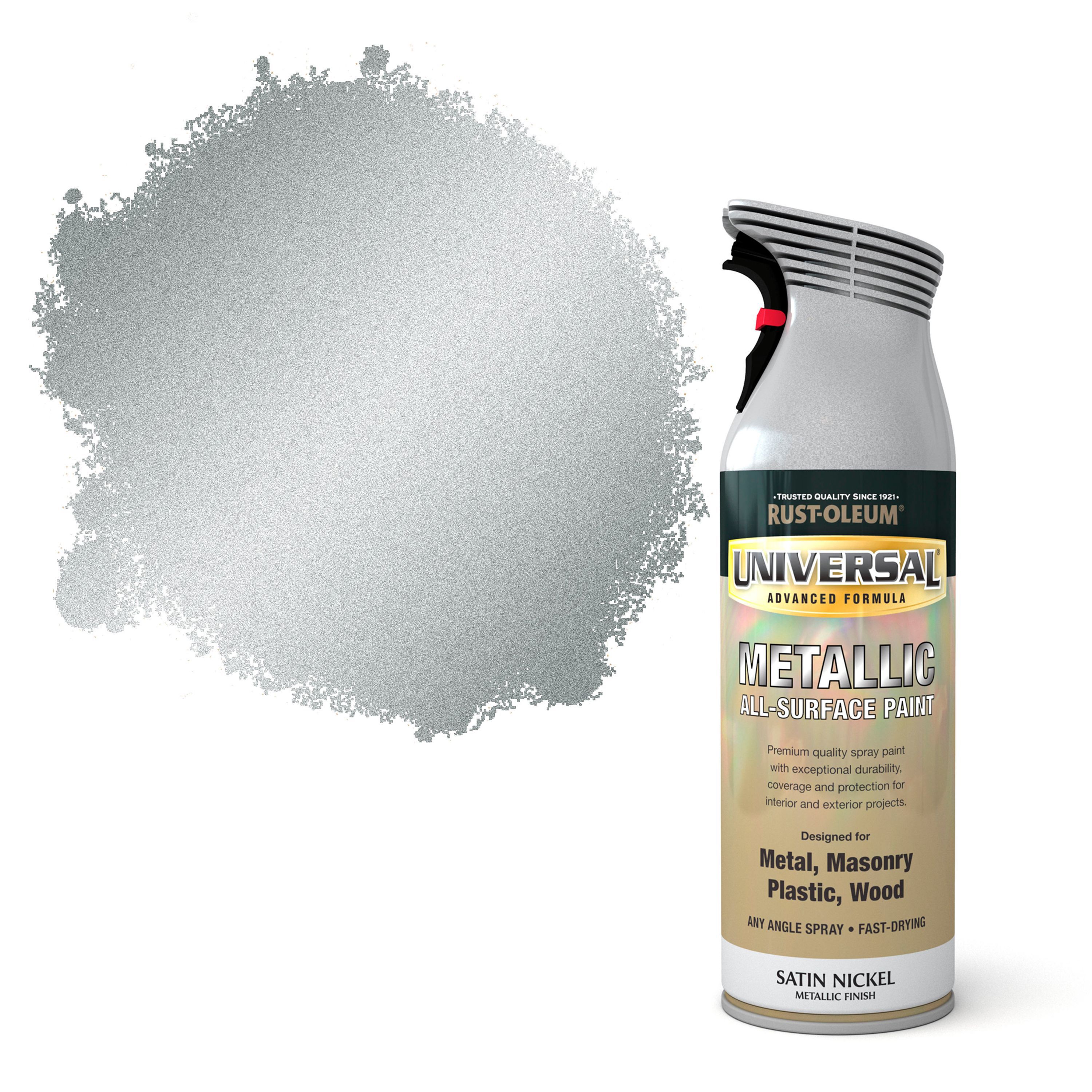 Rust-Oleum Universal Satinwood Nickel effect Multi-surface Protector Spray paint, 400ml