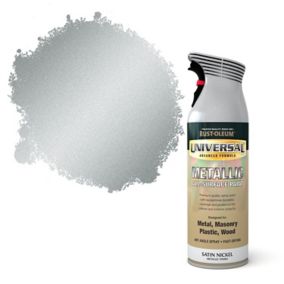 Rust-Oleum Universal Satinwood Nickel effect Multi-surface Spray paint, 400ml