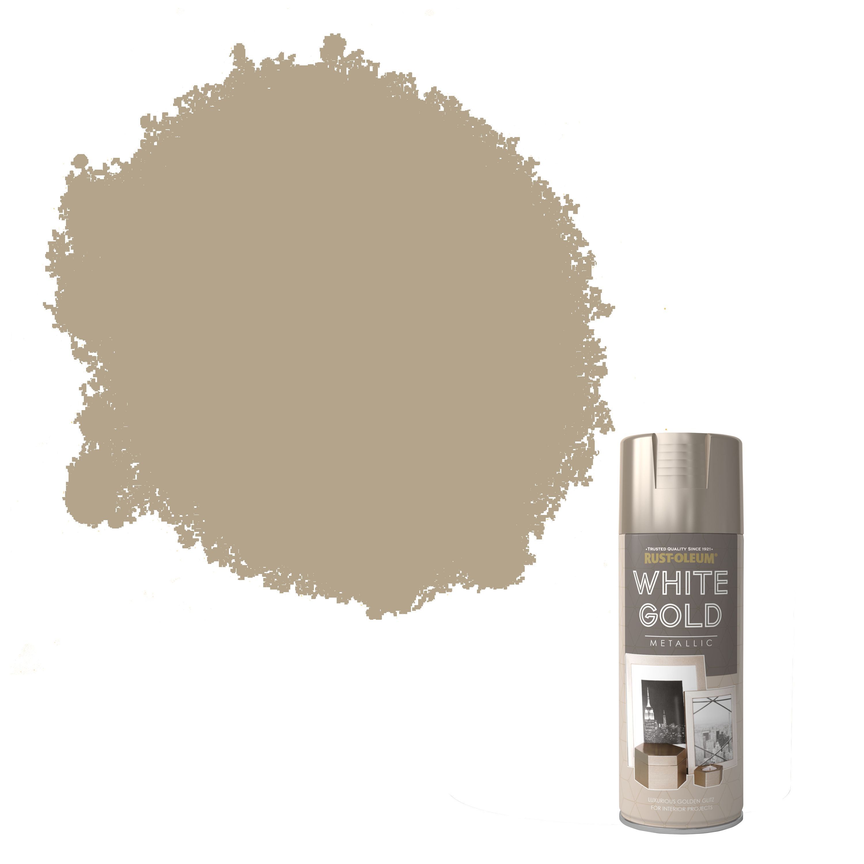 Rust-Oleum White Gold Metallic Spray Paint 400ml