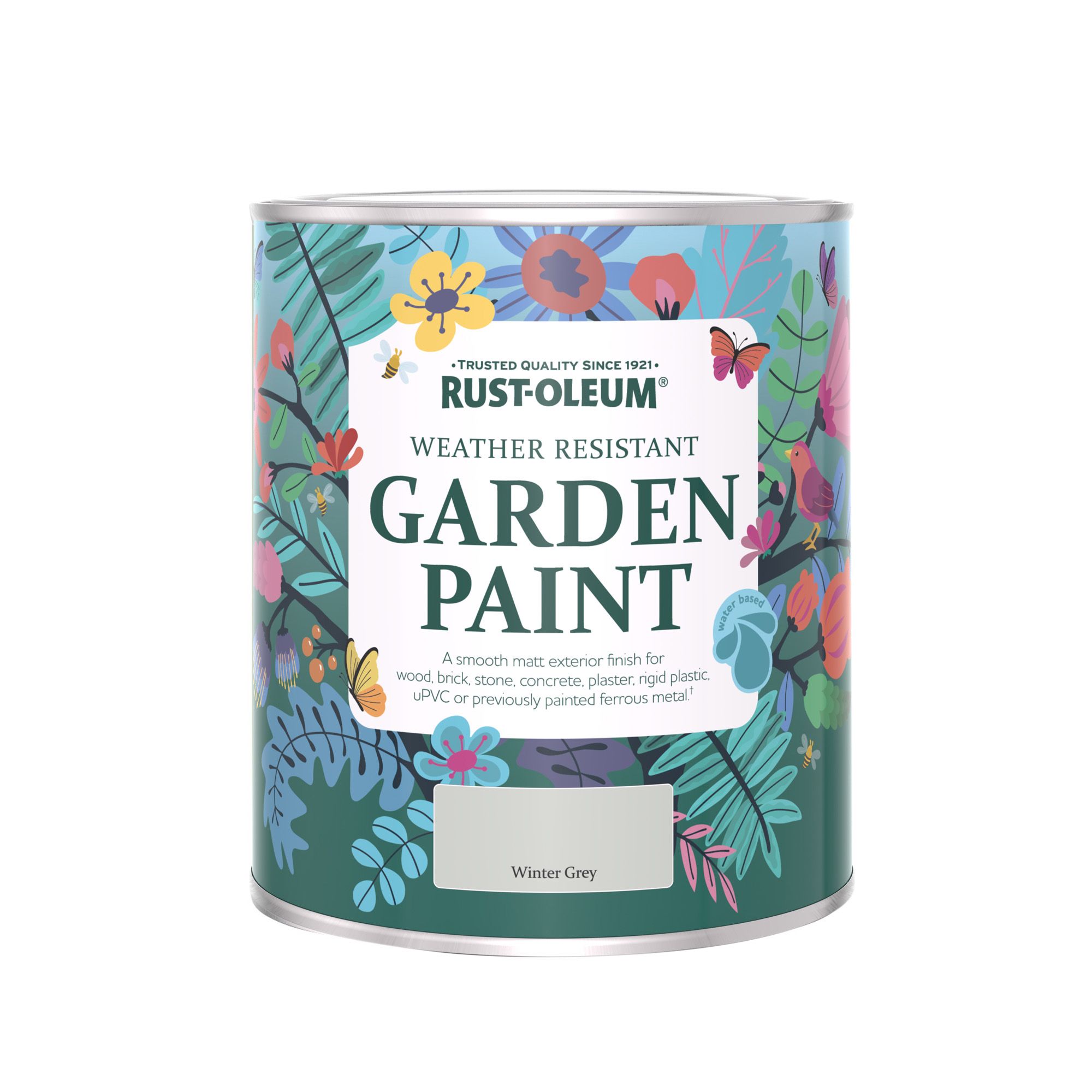 Rust-Oleum Winter Grey Matt Multi-surface Exterior Topcoat Paint, 750ml Tin