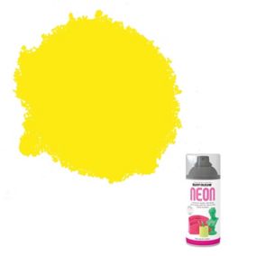 Rust-Oleum Yellow Matt Neon effect Multi-surface Spray paint, 150ml