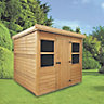 RUSTIC LEAN TO SHED 8 X 8FT & ASSEMBLEY
