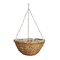 Rustic spot Round Rattan Hanging basket, 35.56cm