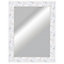 Rustic White Rectangular Framed Mirror (H)830mm (W)630mm