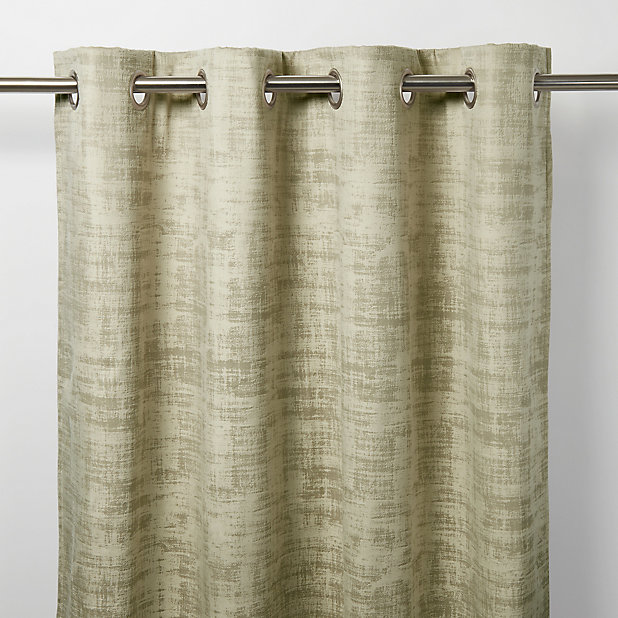 Ruvor Beige Abstract Blackout Eyelet, How To Soften Blackout Curtains
