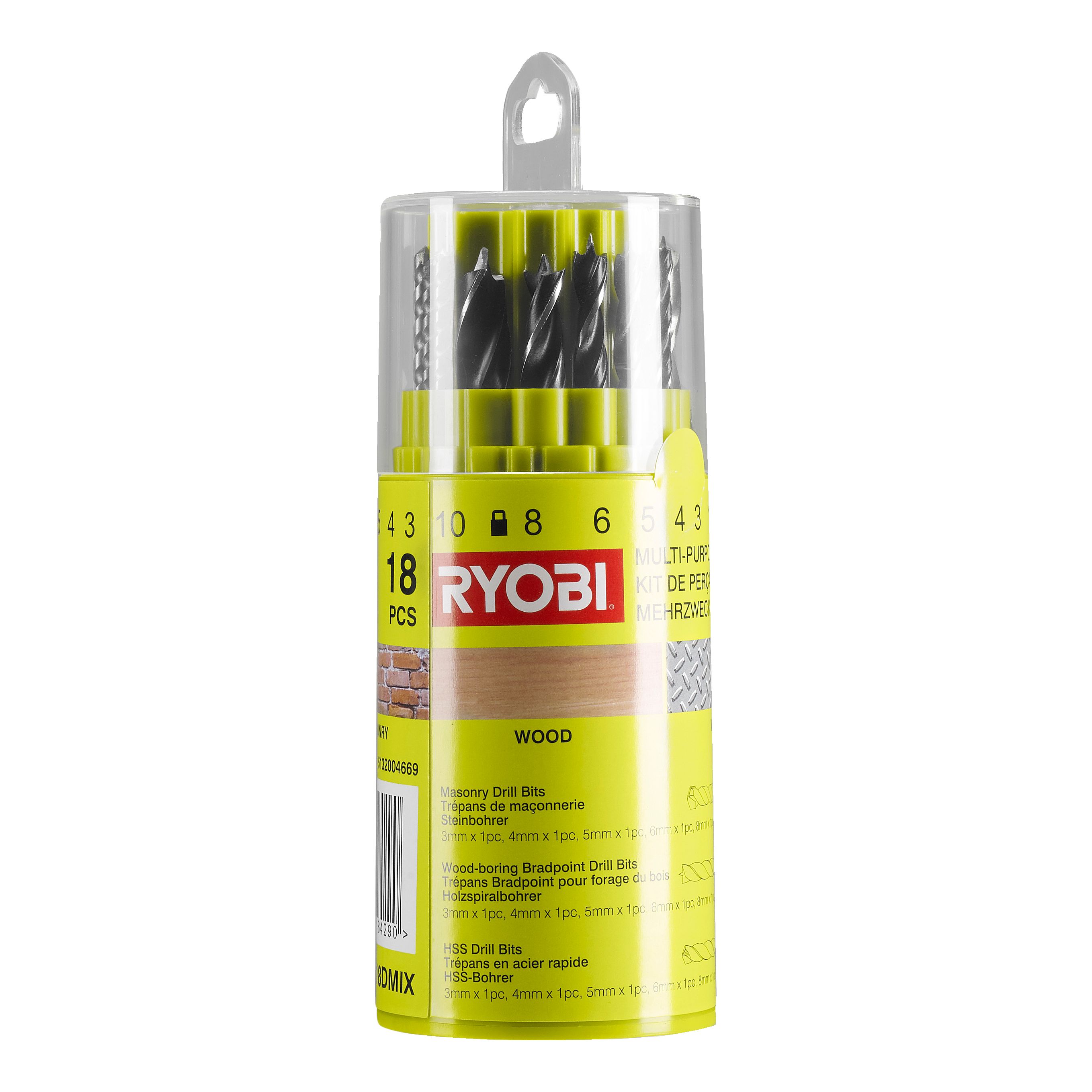 Ryobi drill bit set b&q hot sale