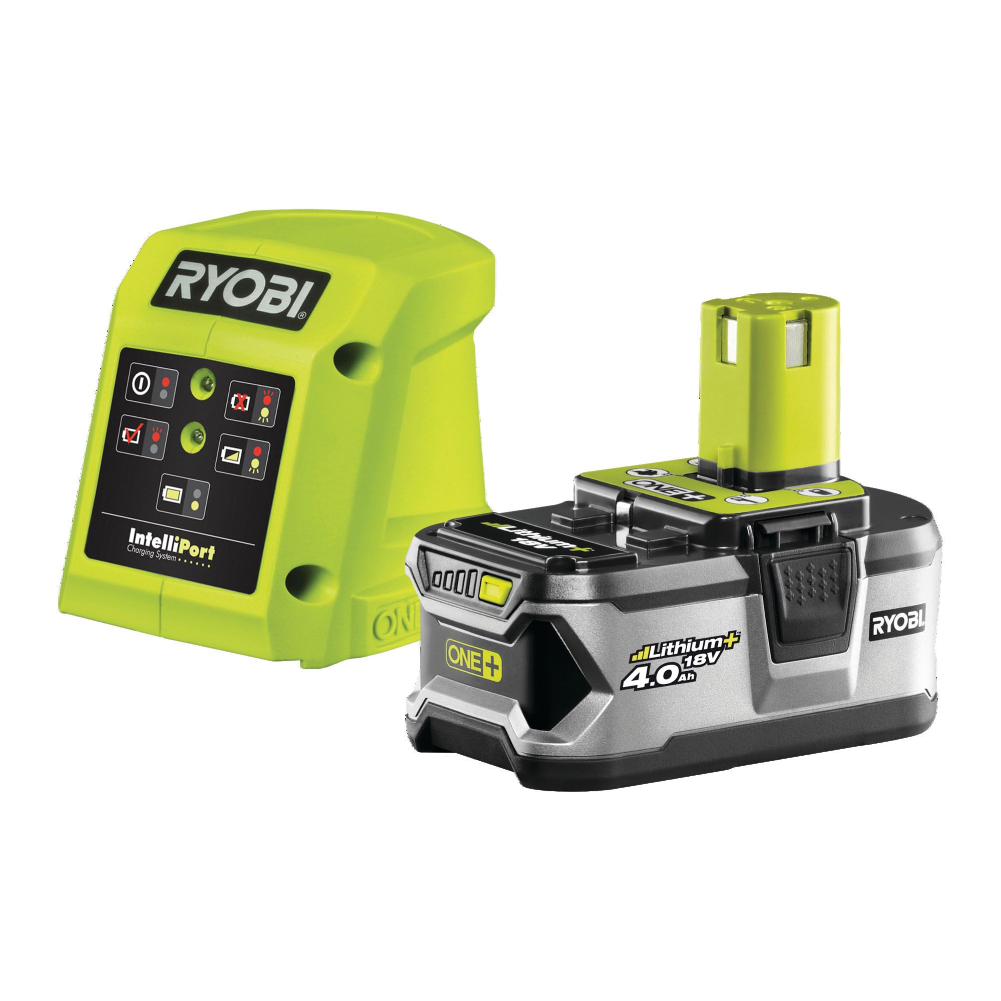 Ryobi 18V 1 x 4Ah Li-ion One+ Battery & charger - RC18115-140K ...