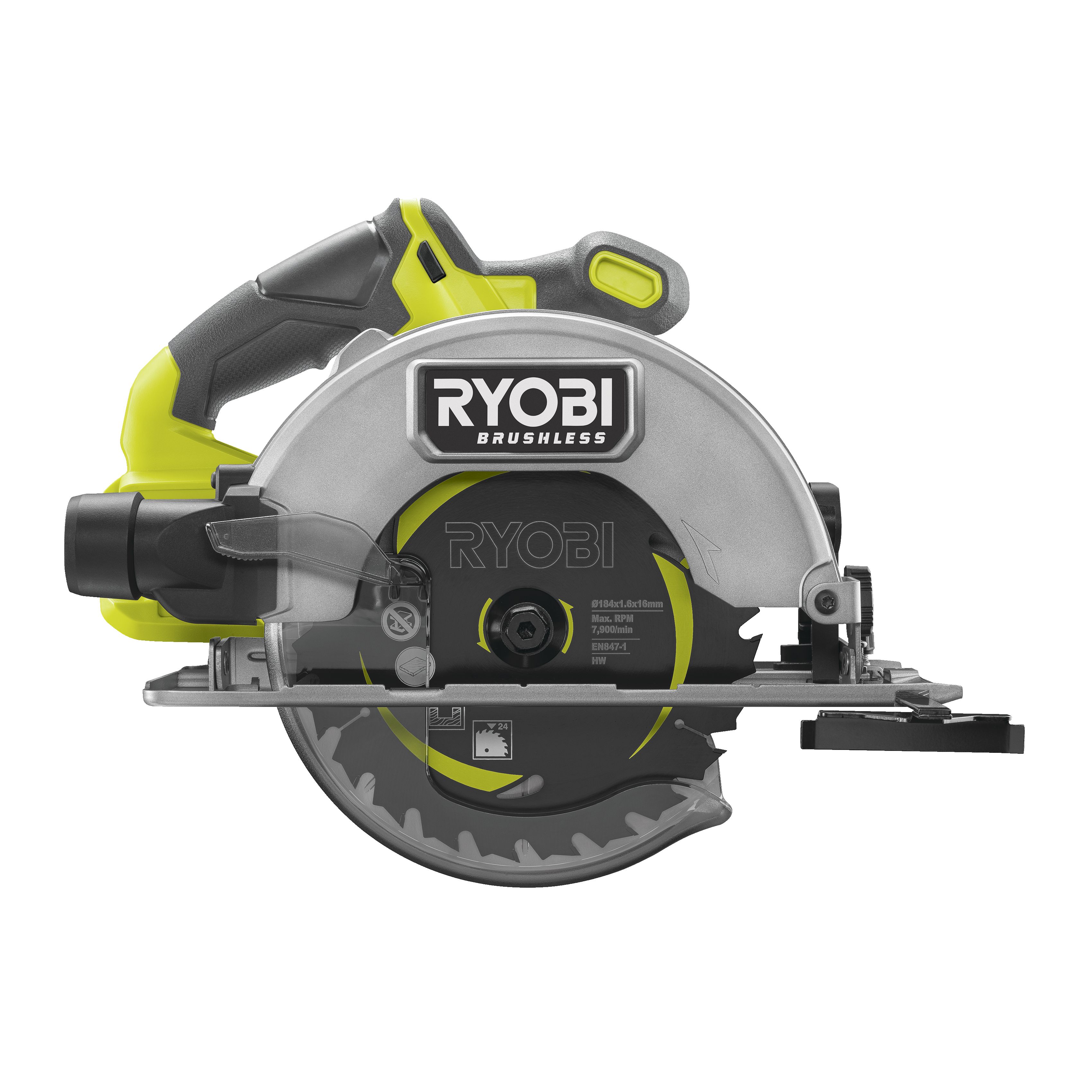 Ryobi 18V 184mm Cordless Circular saw Bare Tool RCS18BL 0 DIY at B Q