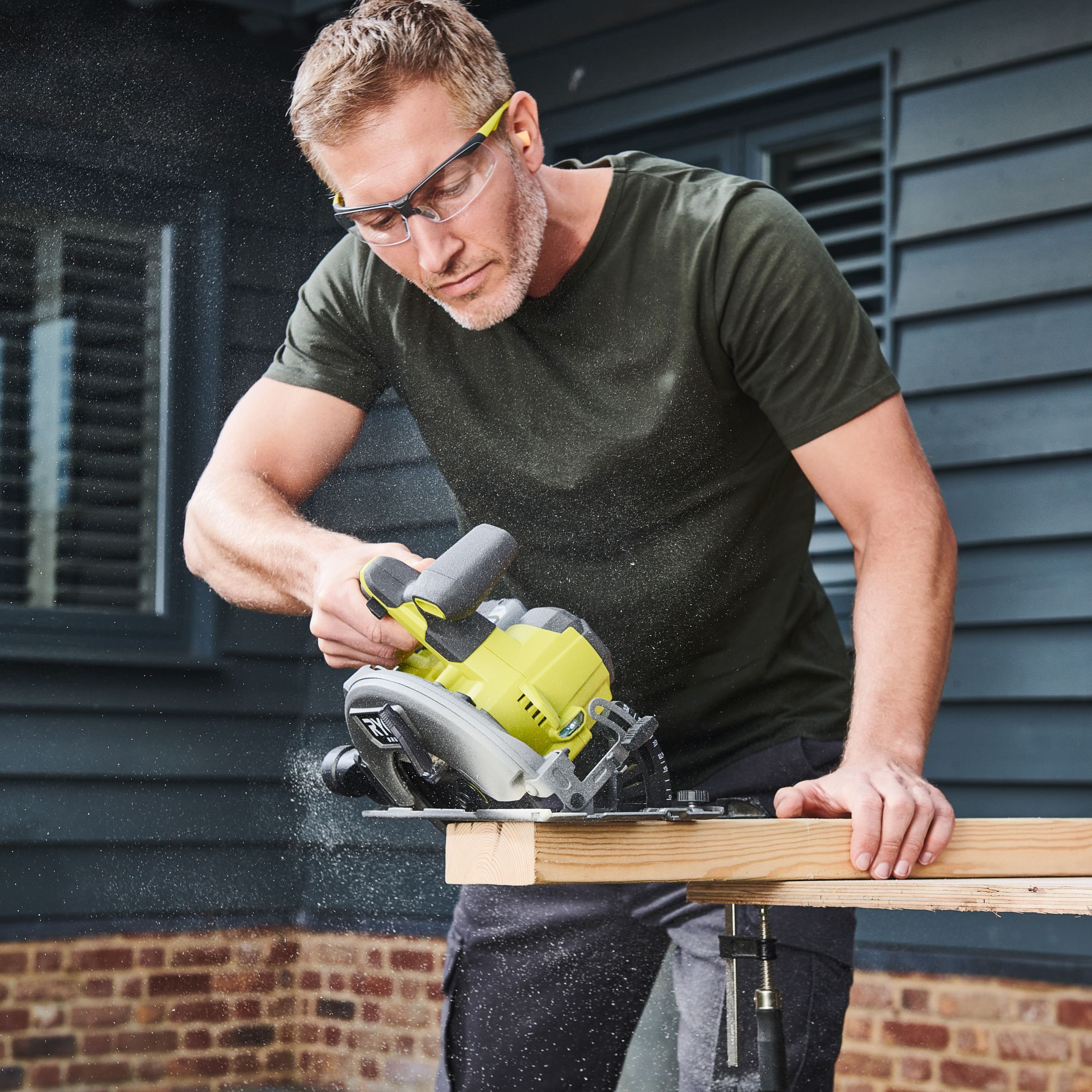 Ryobi 18V 184mm Cordless Circular saw Bare Tool RCS18BL 0 DIY at B Q