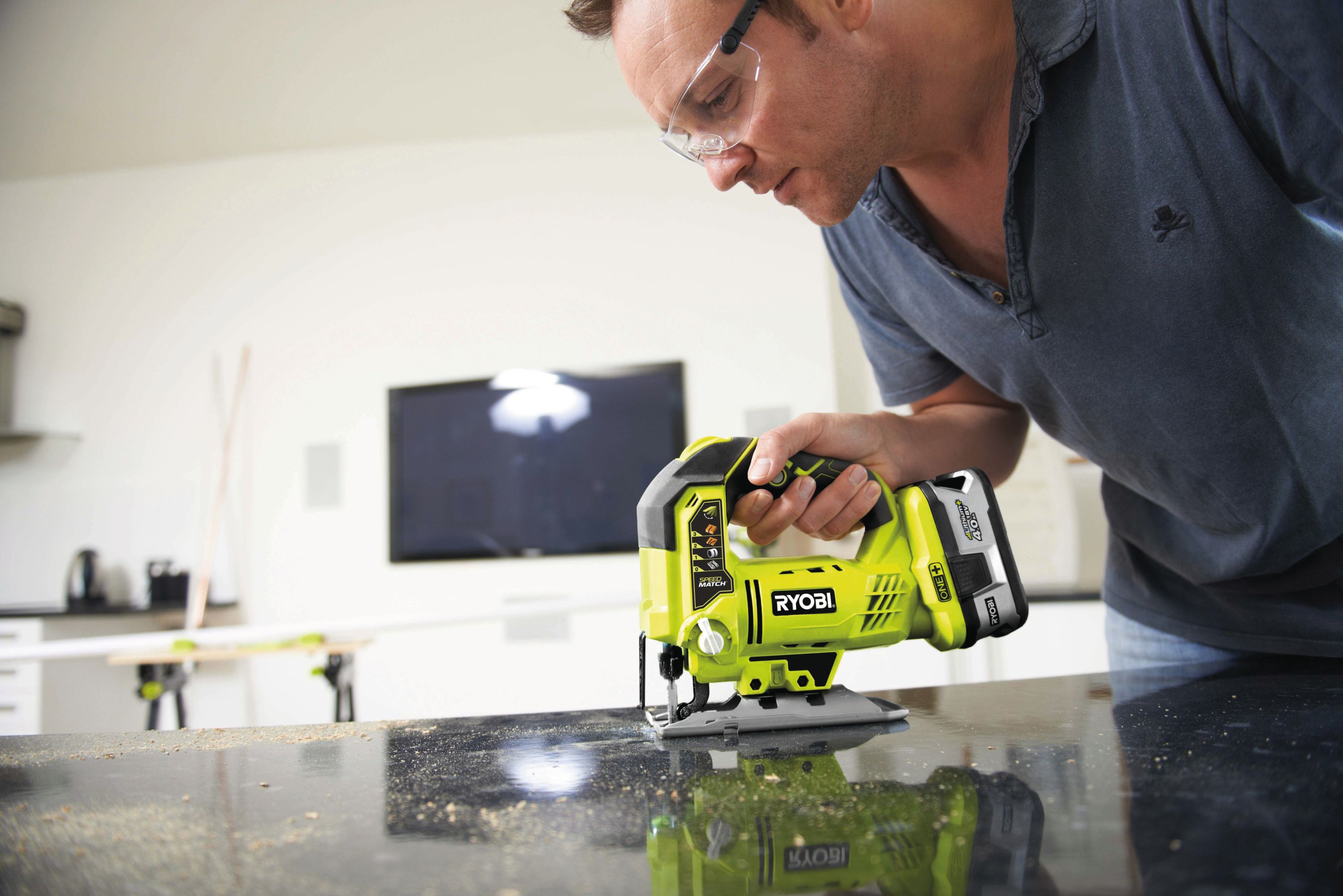 Ryobi 18V One+ Brushed Cordless Jigsaw (Bare Tool) - R18JS-0