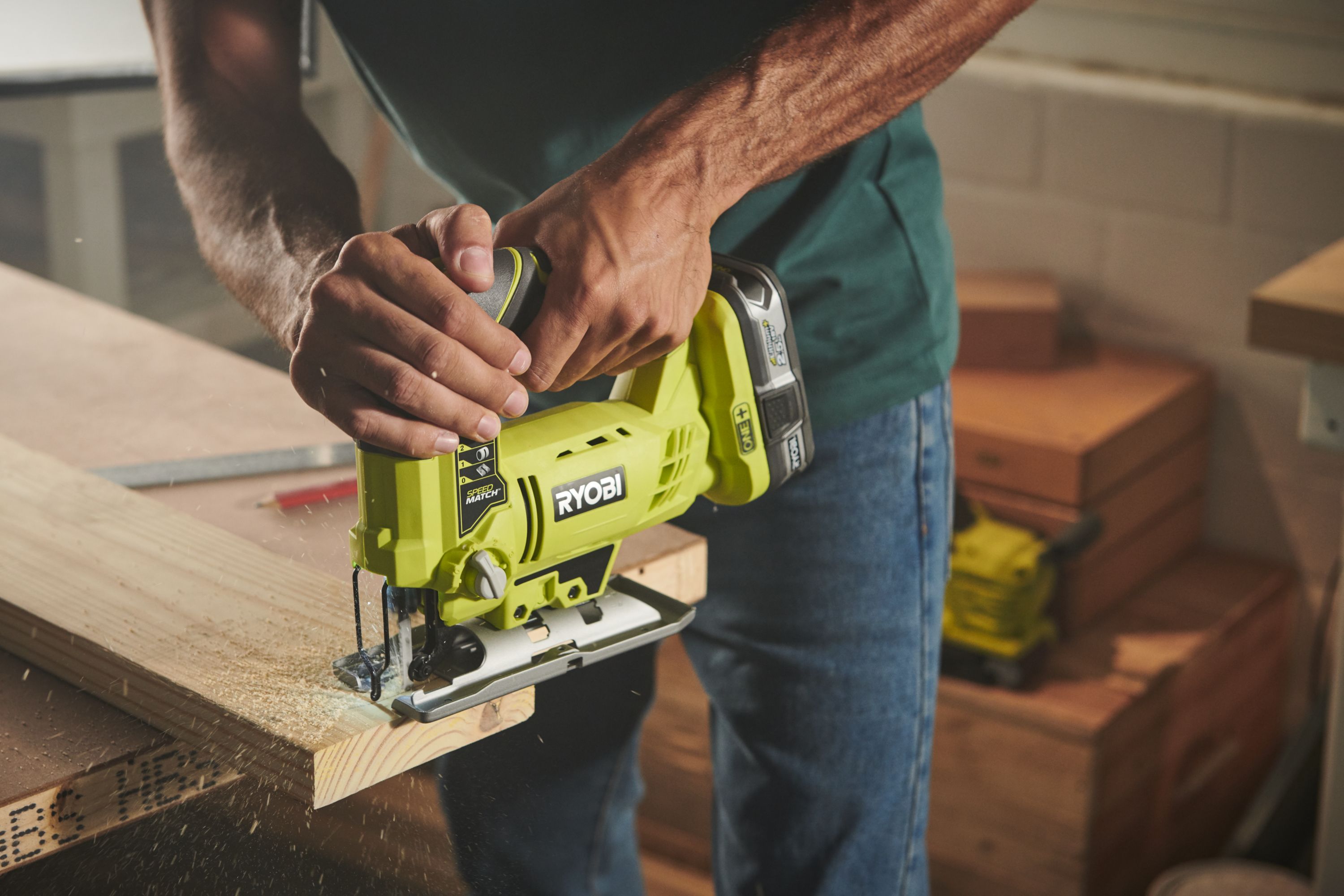 Ryobi 18V One+ Brushed Cordless Jigsaw (Bare Tool) - R18JS-0