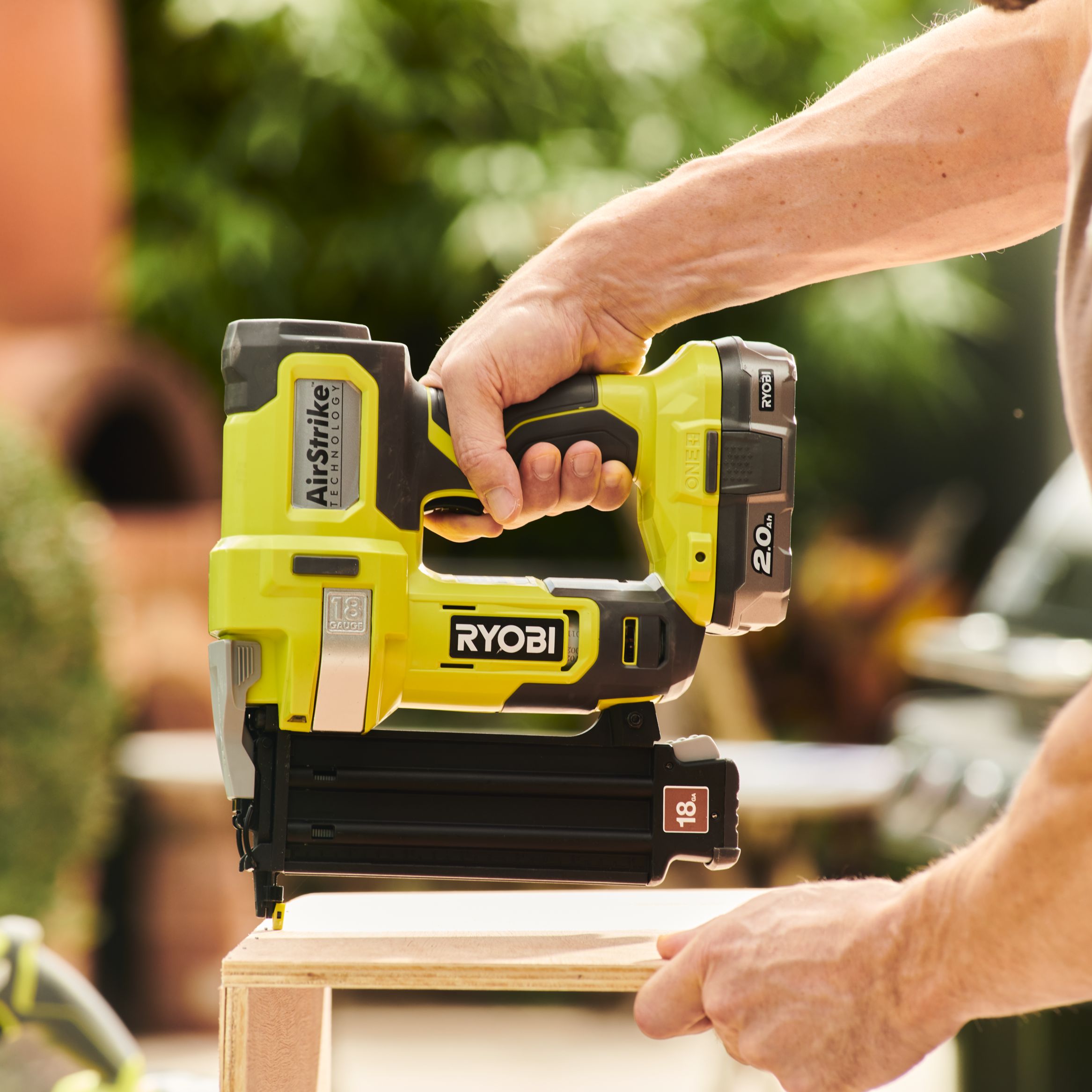 Ryobi 18V ONE+ Li-ion 50mm Second fix Cordless 18 gauge Straight Nail gun (1 x 4Ah) - R18GN18-140SKF