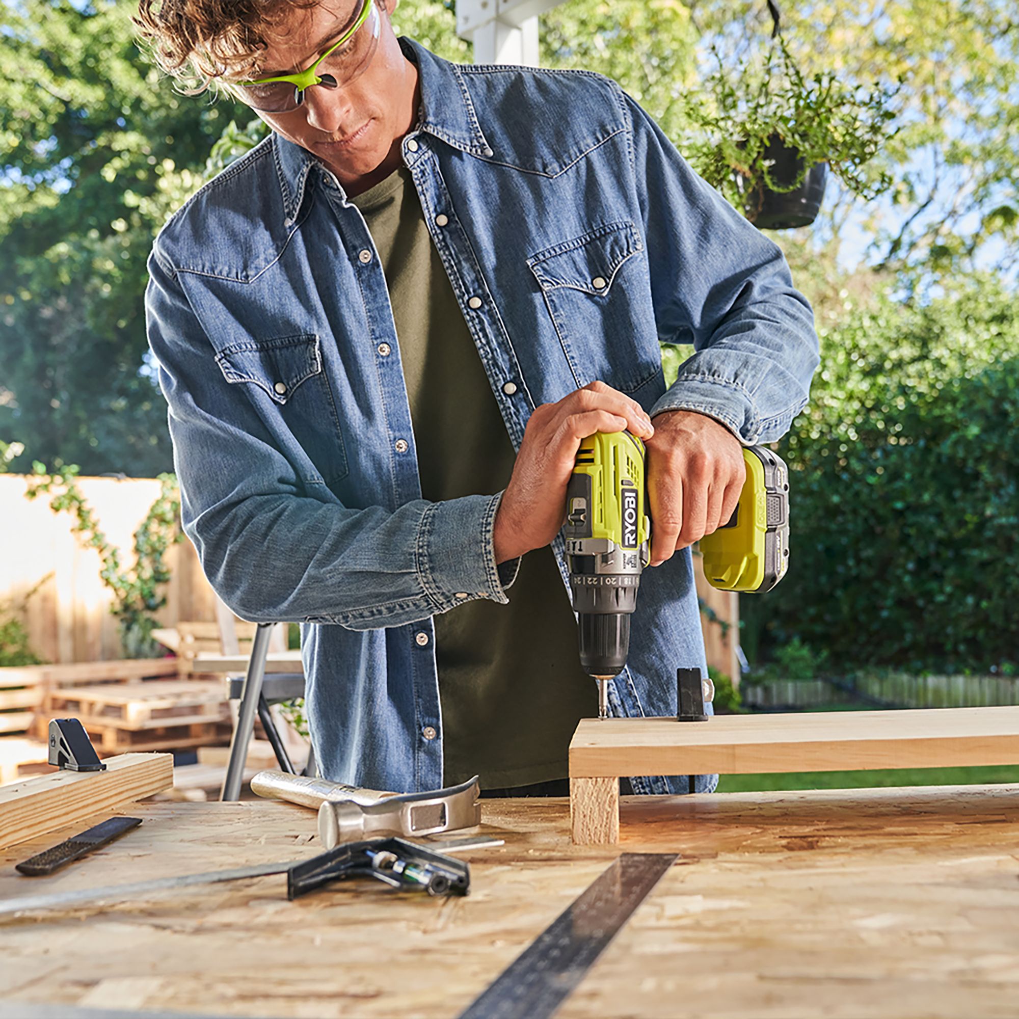 Ryobi 18V One+ Non-replaceable carbon brushed Cordless Combi drill ...