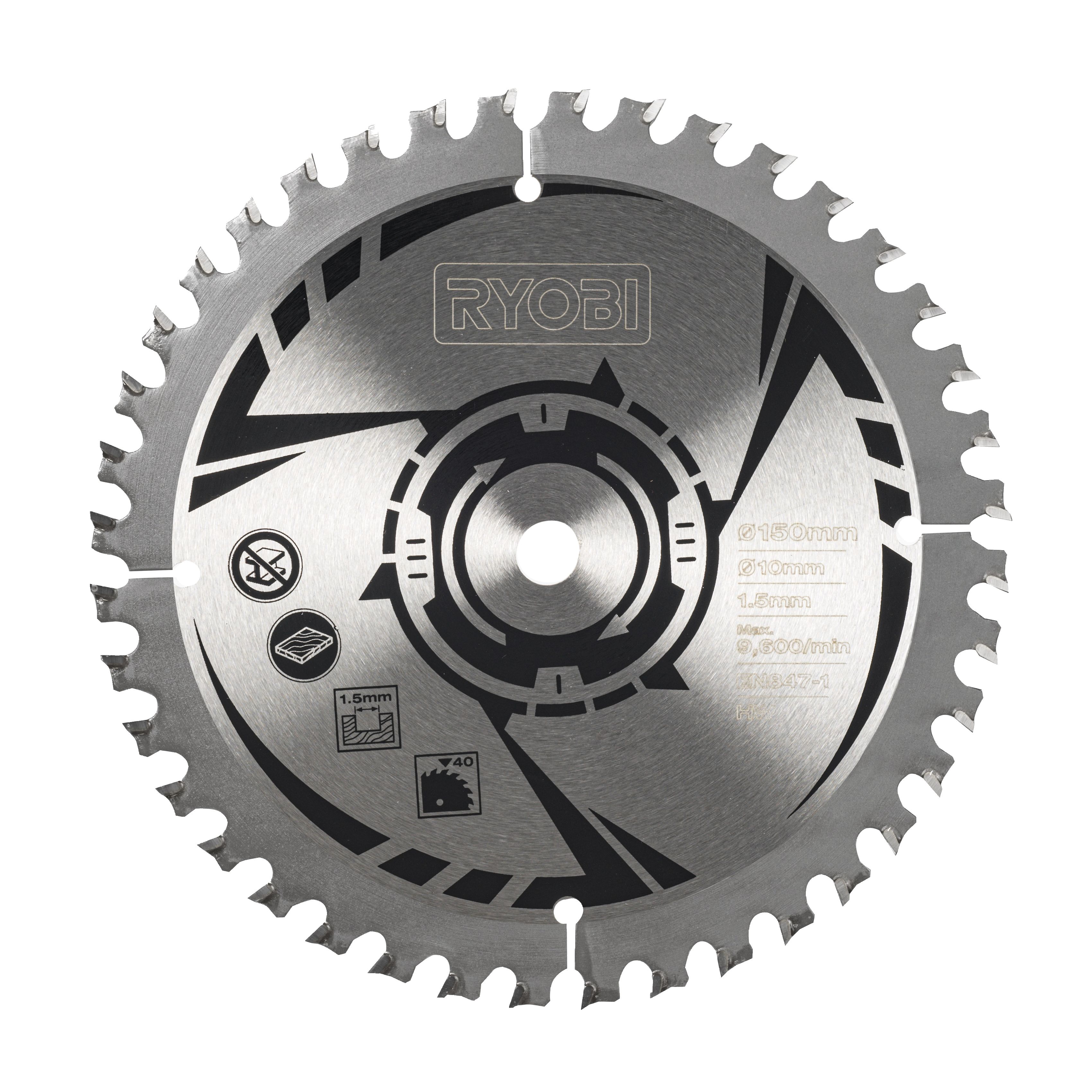 Ryobi 40T Circular saw blade Dia 150mm