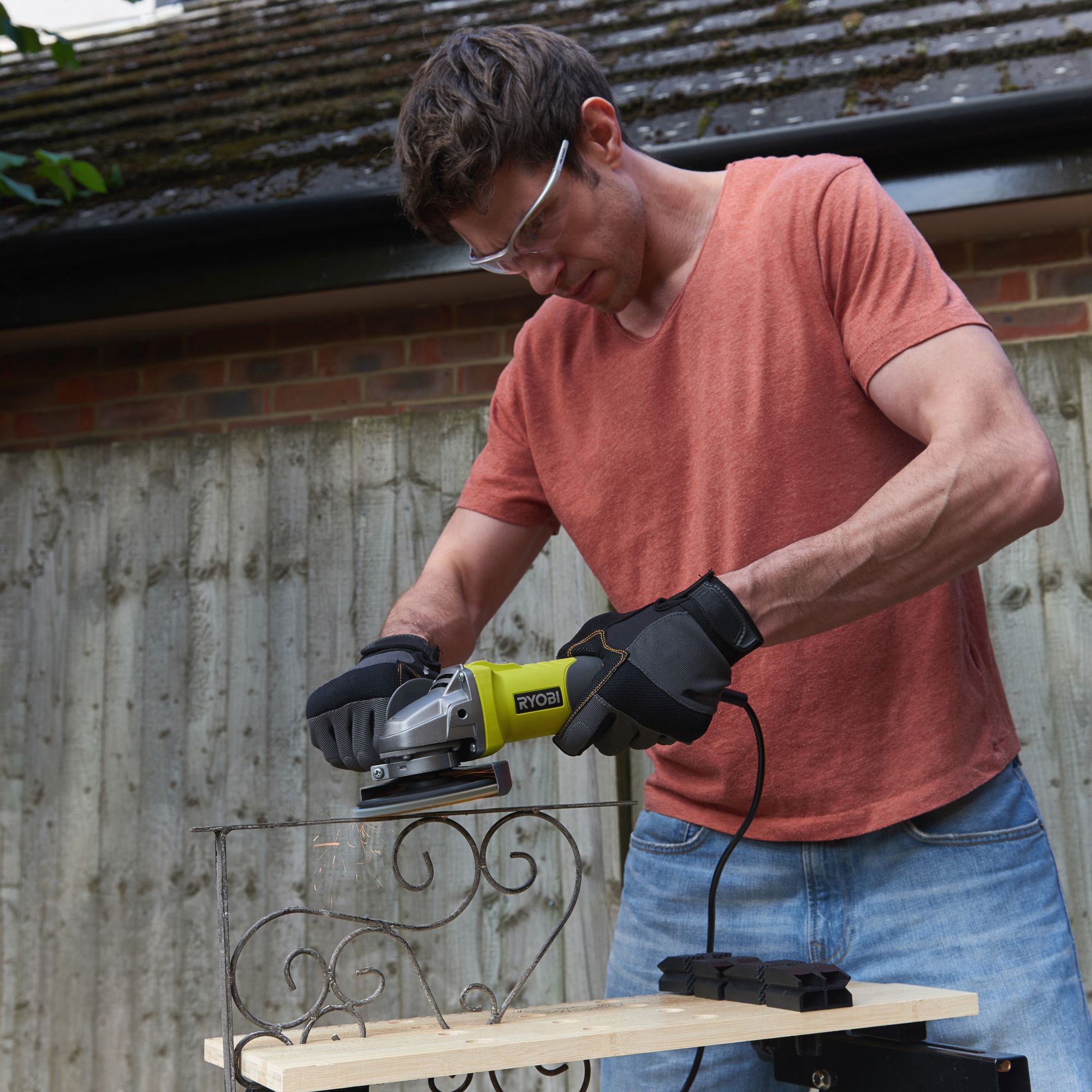 Ryobi angle grinder online b&q