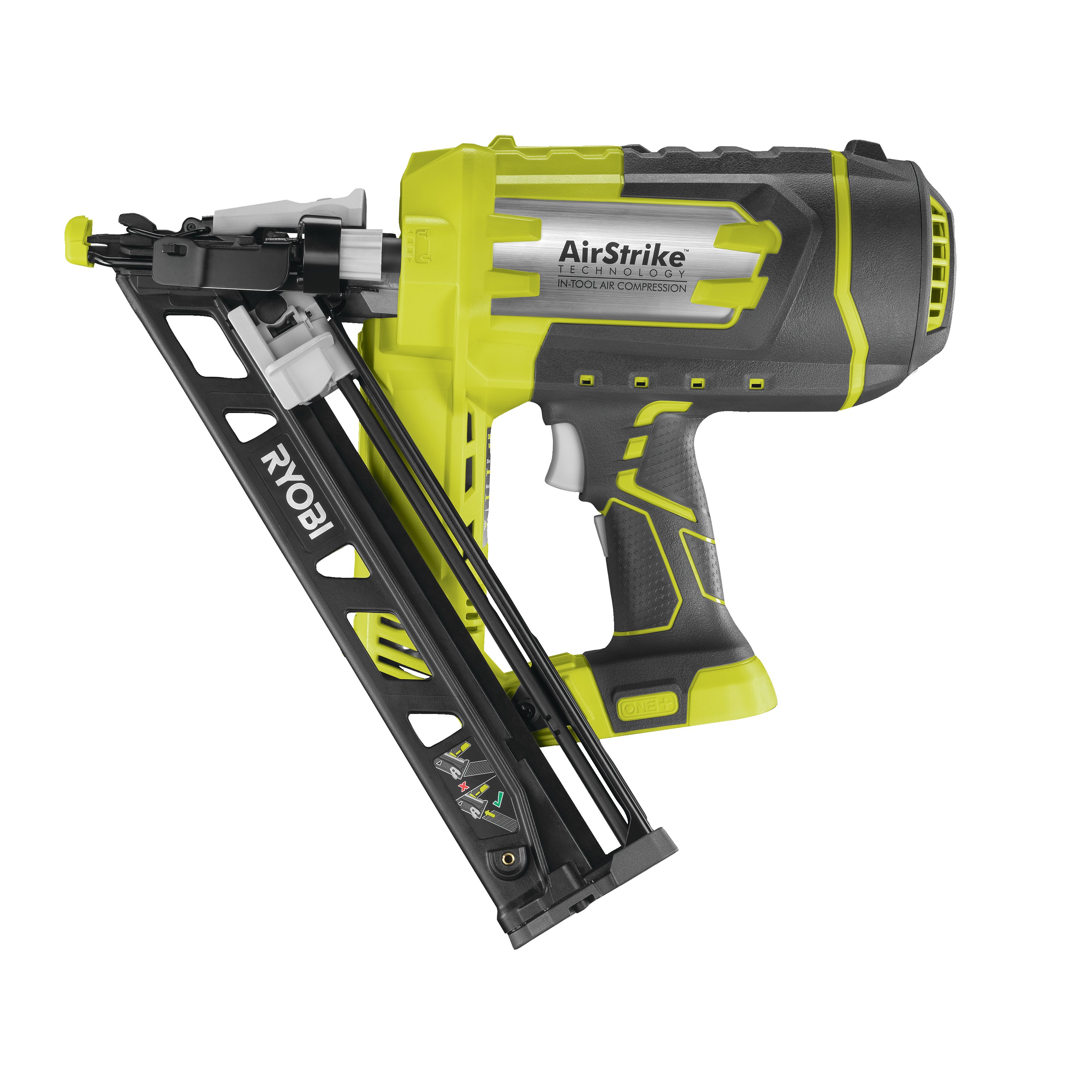 Ryobi 64mm 18V Li-ion One+ First fix Cordless Nail gun (Bare Tool) - R15GN18-0