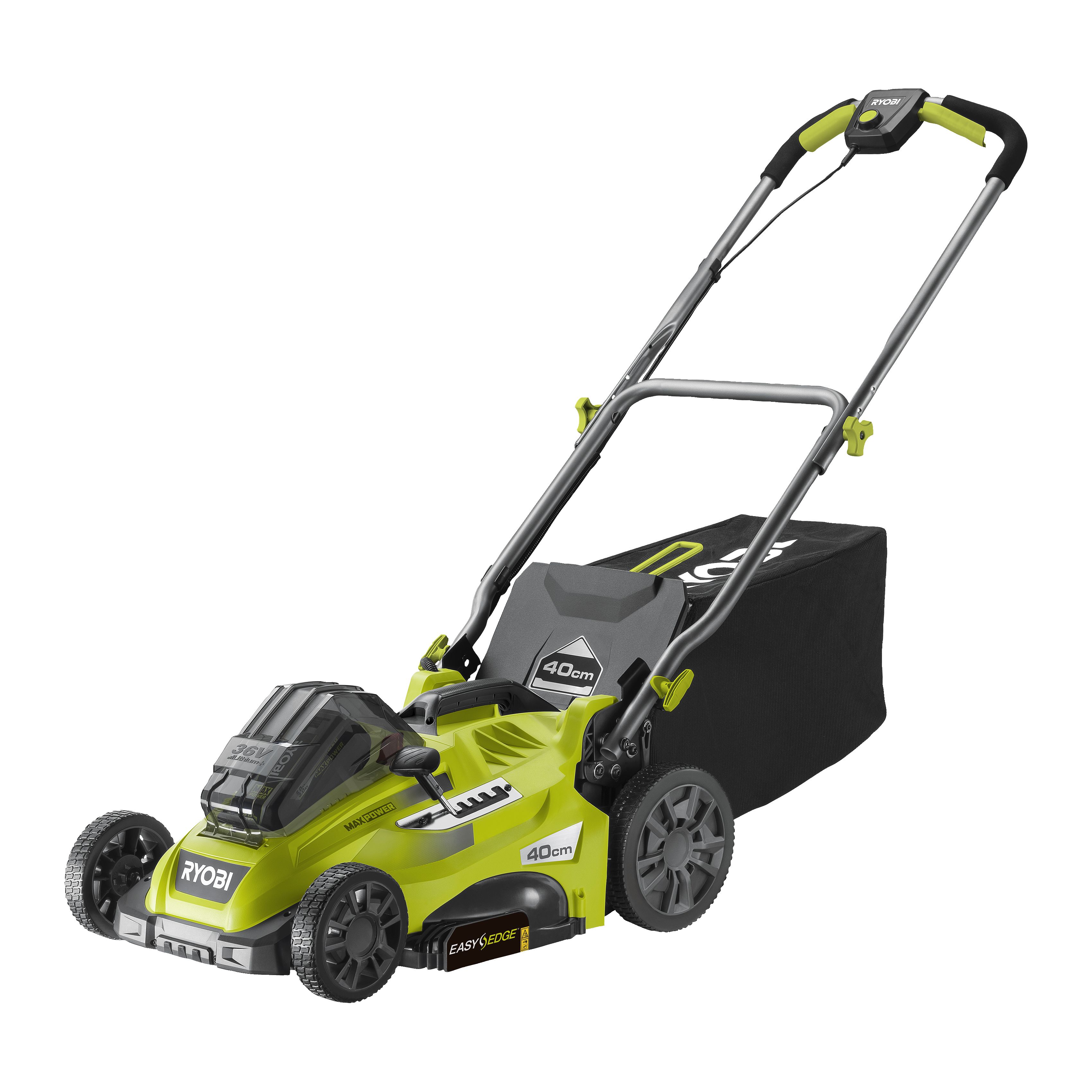 Ryobi MAX POWER 36V Cordless Rotary Lawnmower (1 x 5Ah) RLM36X41H50G
