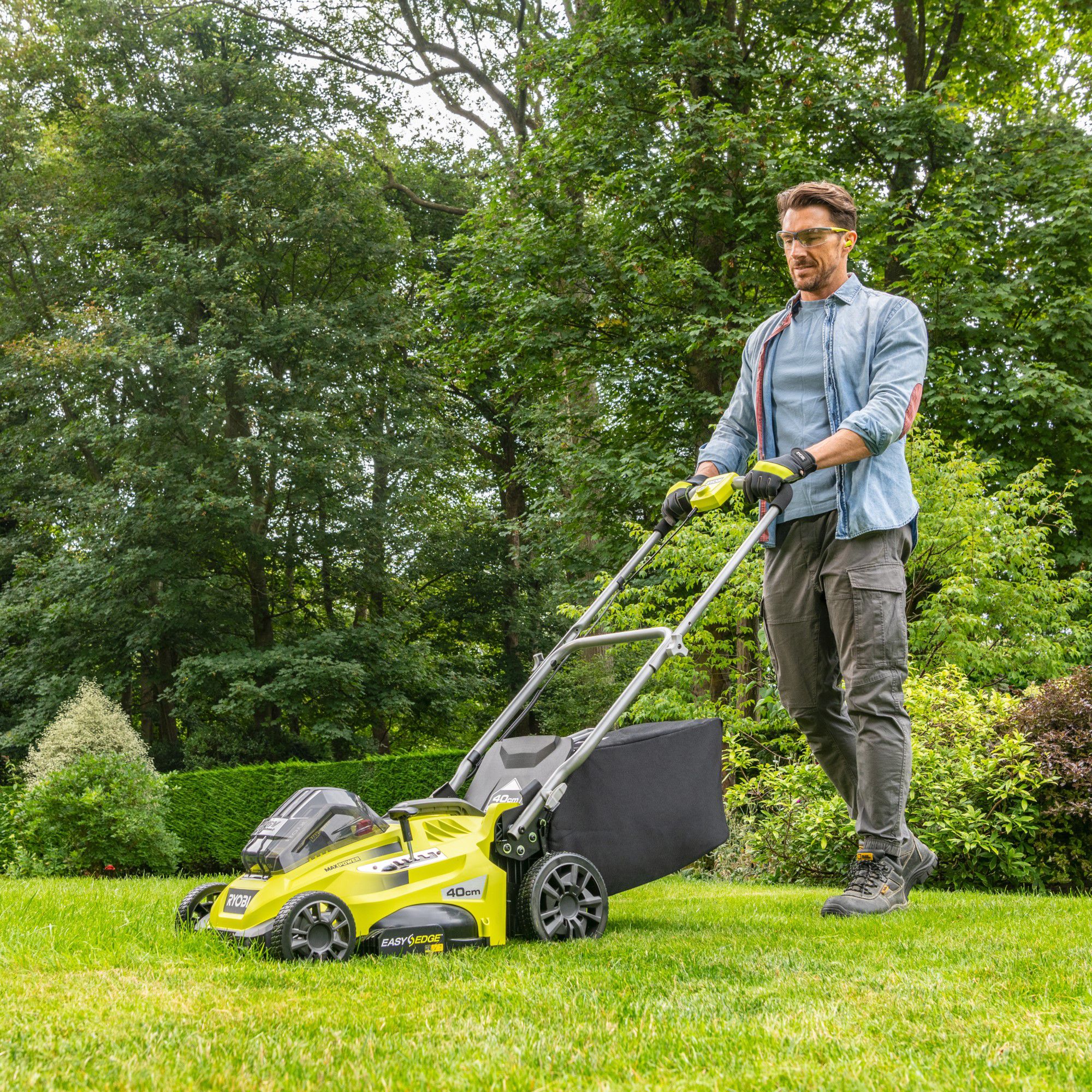 Ryobi MAX POWER 36V Cordless Rotary Lawnmower (1 x 5Ah) RLM36X41H50G