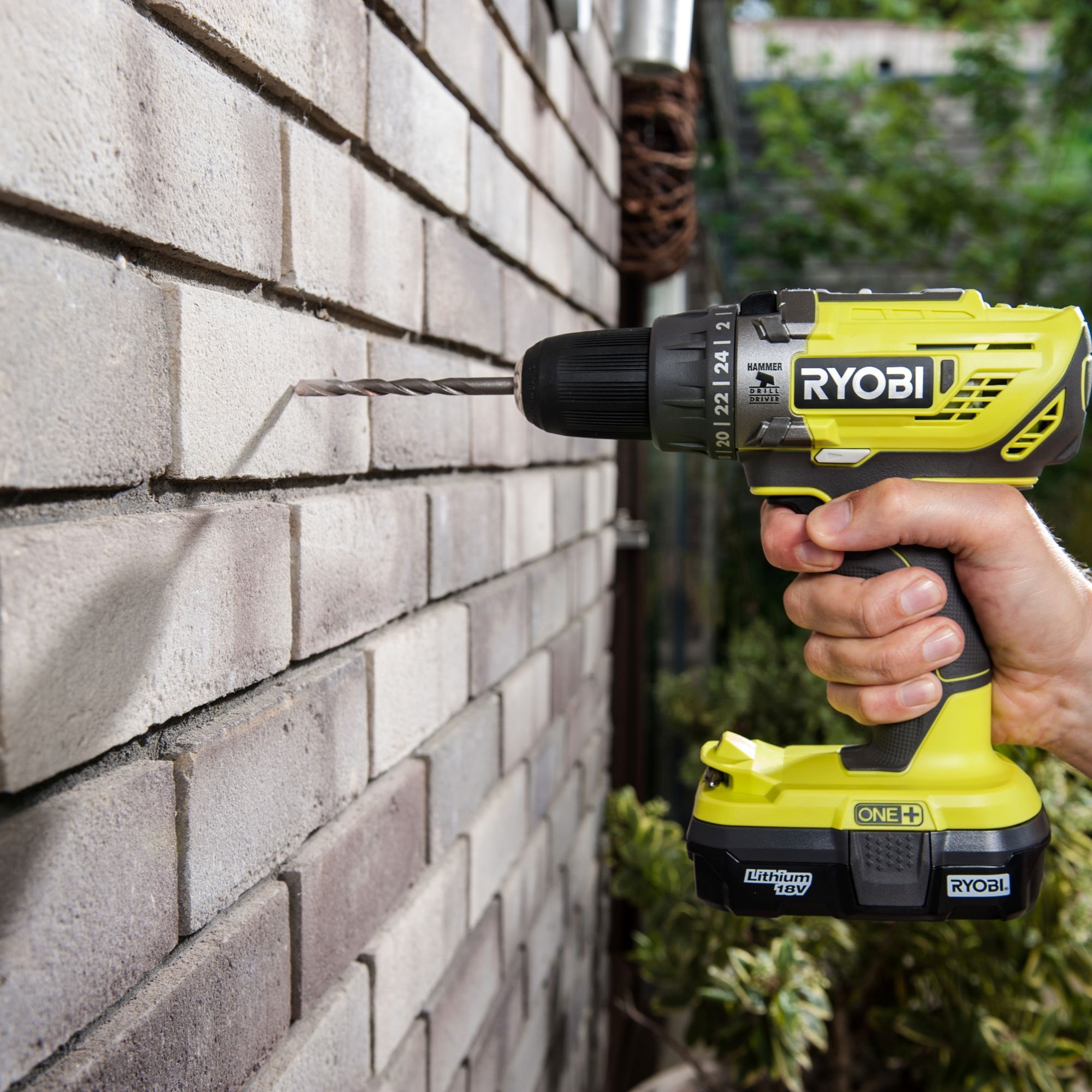 Ryobi ONE 18V 2 x 1.5 Li ion Brushed Cordless Combi drill R18PD3