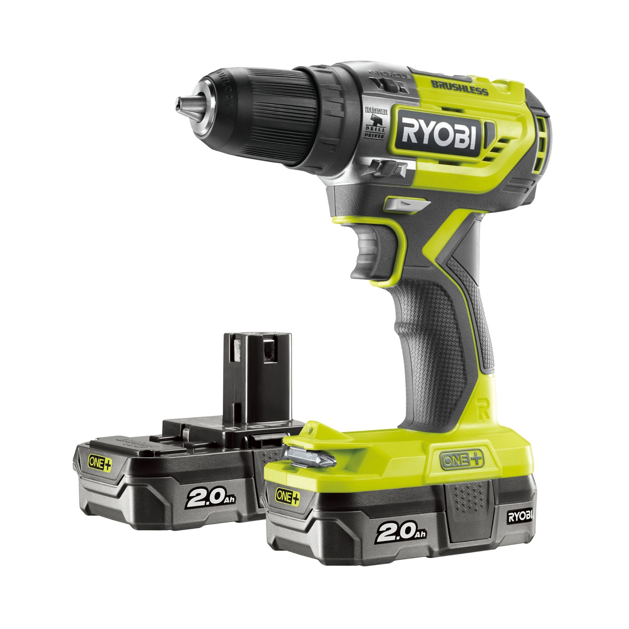 Ryobi ONE 18V 2 x 2 Li ion Brushless Cordless Combi drill R18PD5