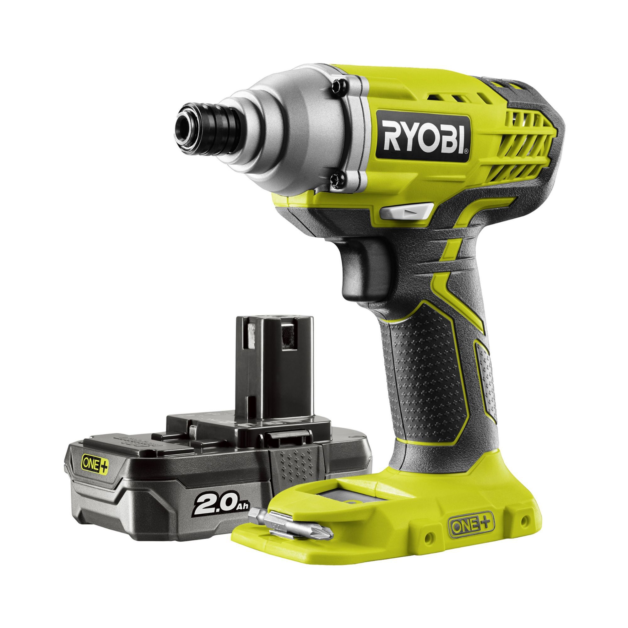 Ryobi ONE+ 18V 2Ah Li-ion Brushed Cordless Impact driver 1 battery ...