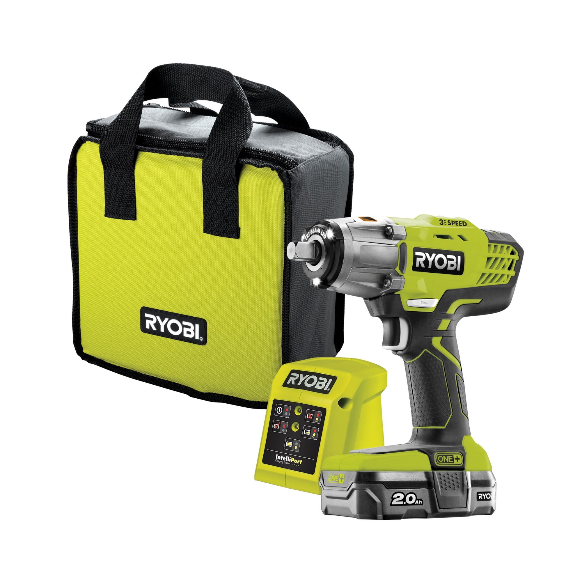 Ryobi ONE+ 18V 2Ah Liion Brushed Cordless Impact wrench 1 battery
