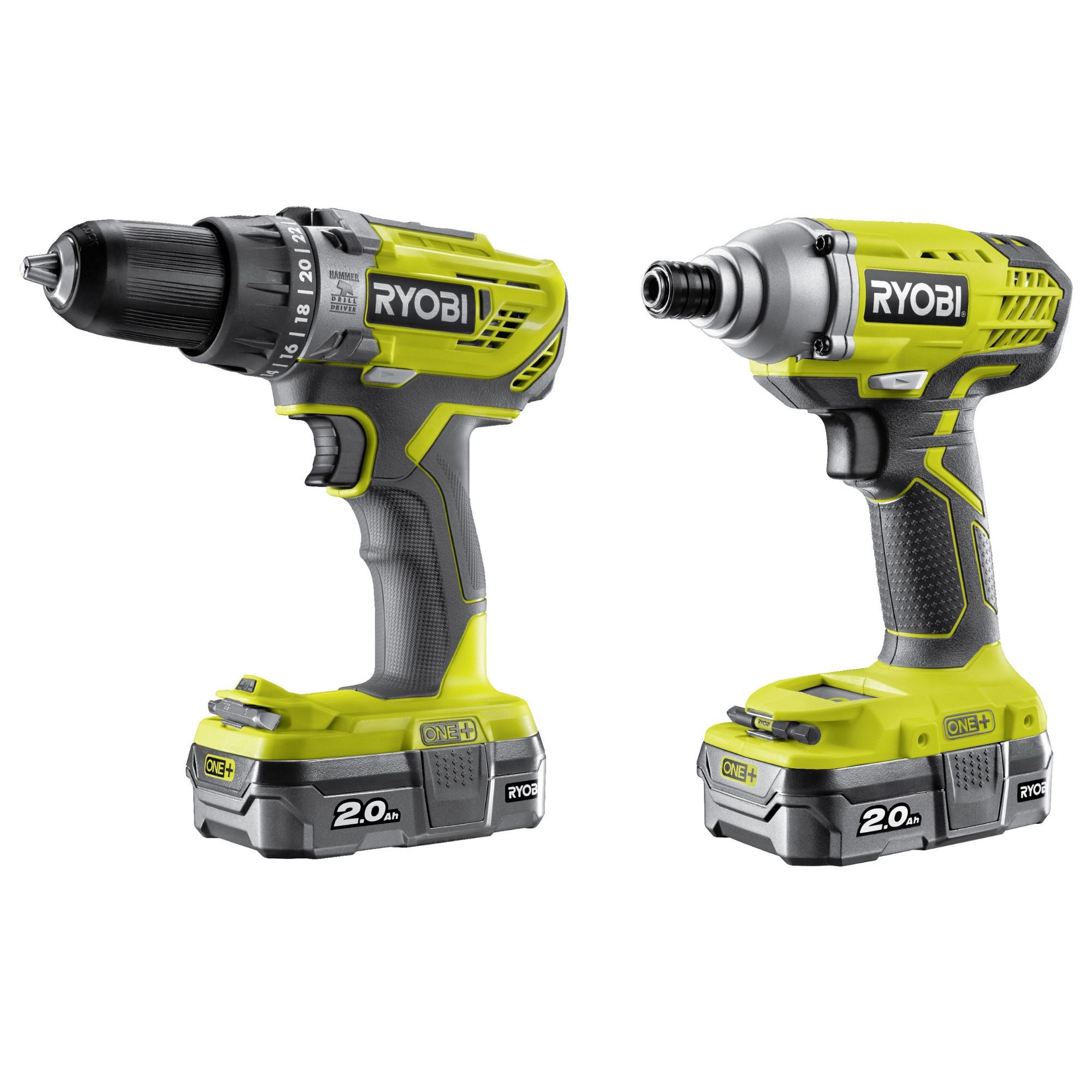 Ryobi ONE+ 18V 2Ah Li-ion Cordless Combi drill & impact driver R18IDPPD ...