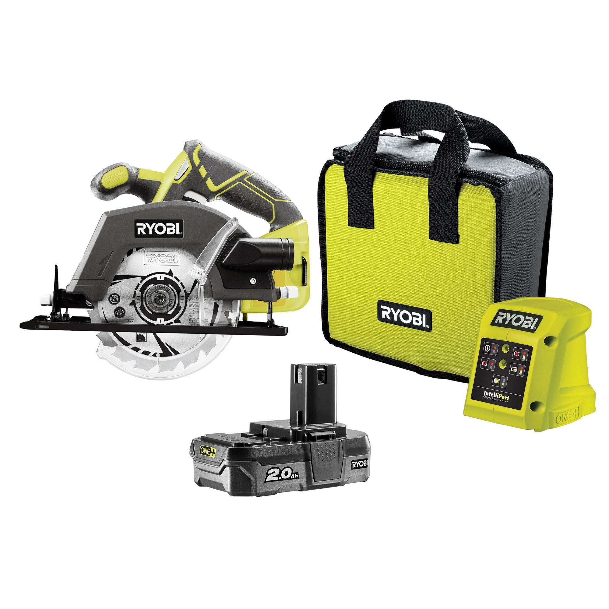 Ryobi ONE+ 18V Li-ion 150mm Cordless Circular saw (1 x 2Ah) - R18CSP-120S